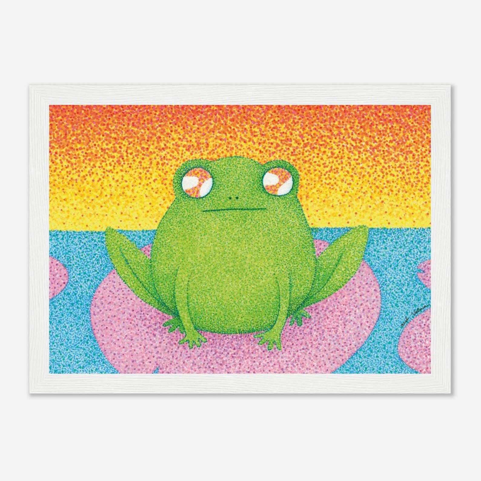 Meditating Frog at Sunset