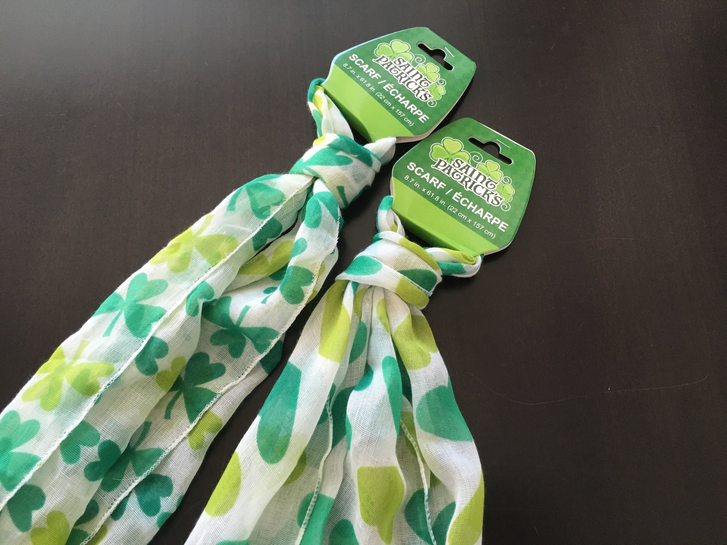 Dollar Tree- $1 each. Comes in shamrock pattern or hearts. 