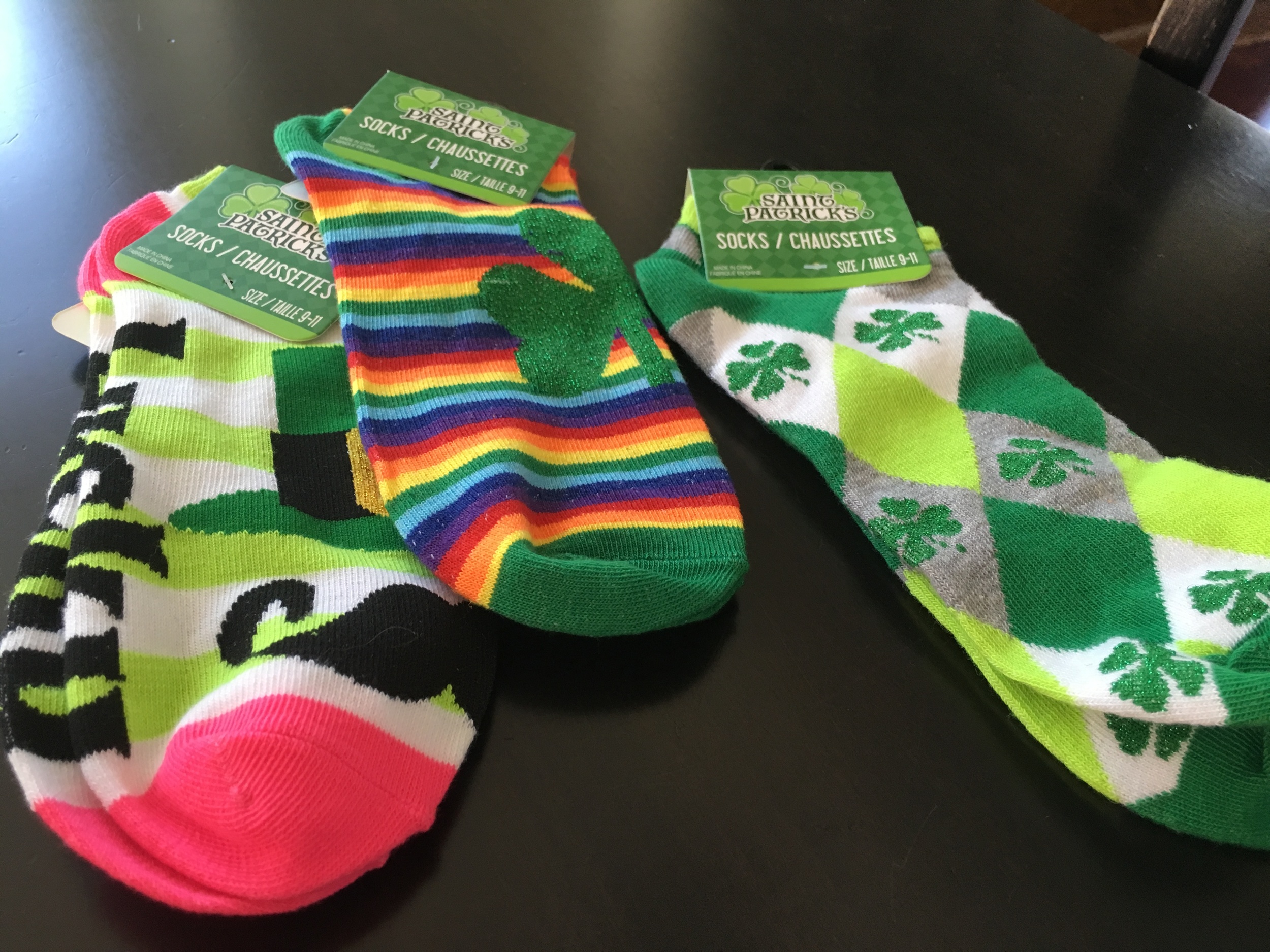 Socks from Dollar Tree - $1 each.