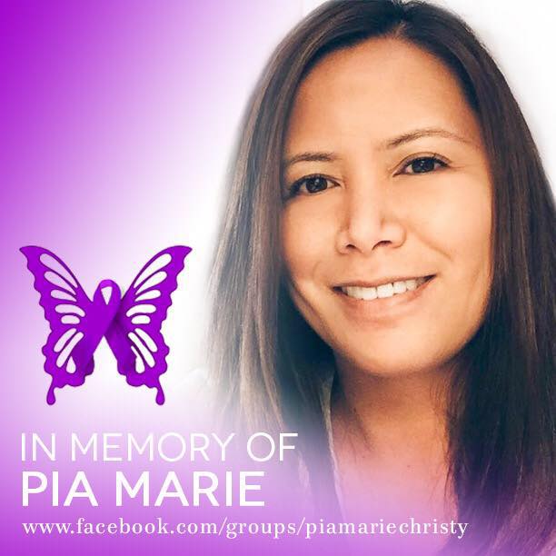 Leaving behind her husband Joe Christy and her son Jared, who was only 2 weeks from turning 18 years old, Pia passed away on April 5, 2016.