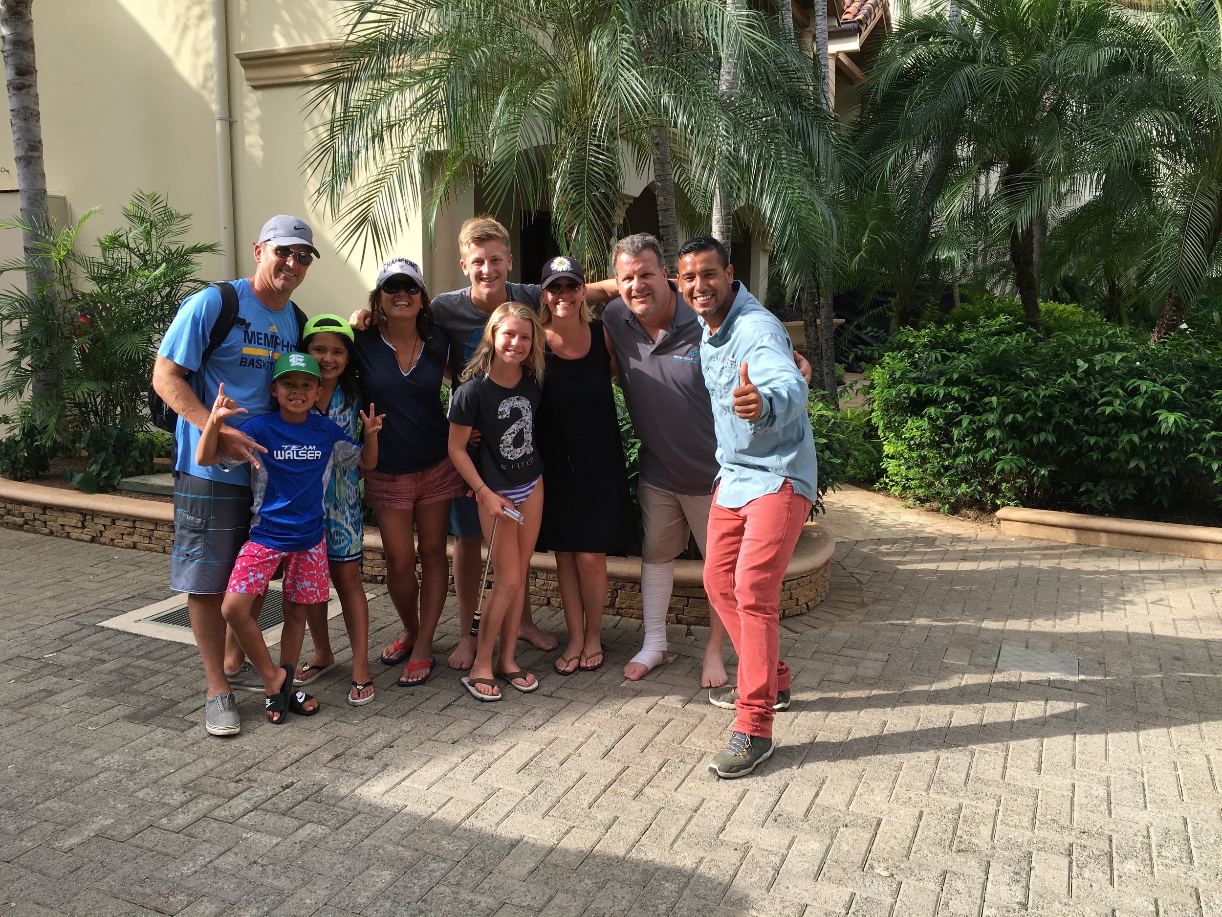 Our Ricky-Martin-look-alike-but-acts-like-Diego Naturalists named Juan Carlos. &nbsp;He poses with us after zip-lining (what they call canopy)&nbsp;and we are reunited with Frank who had to sit this one out.&nbsp;