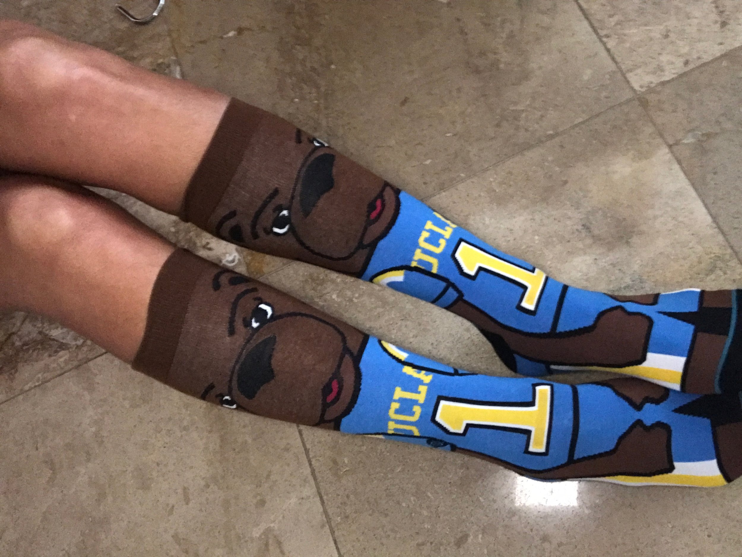 Santa gave these Stance socks to the Hub but I will wear these UCLA Bruin Bear socks on College Colors Day. Aren't they adorable?