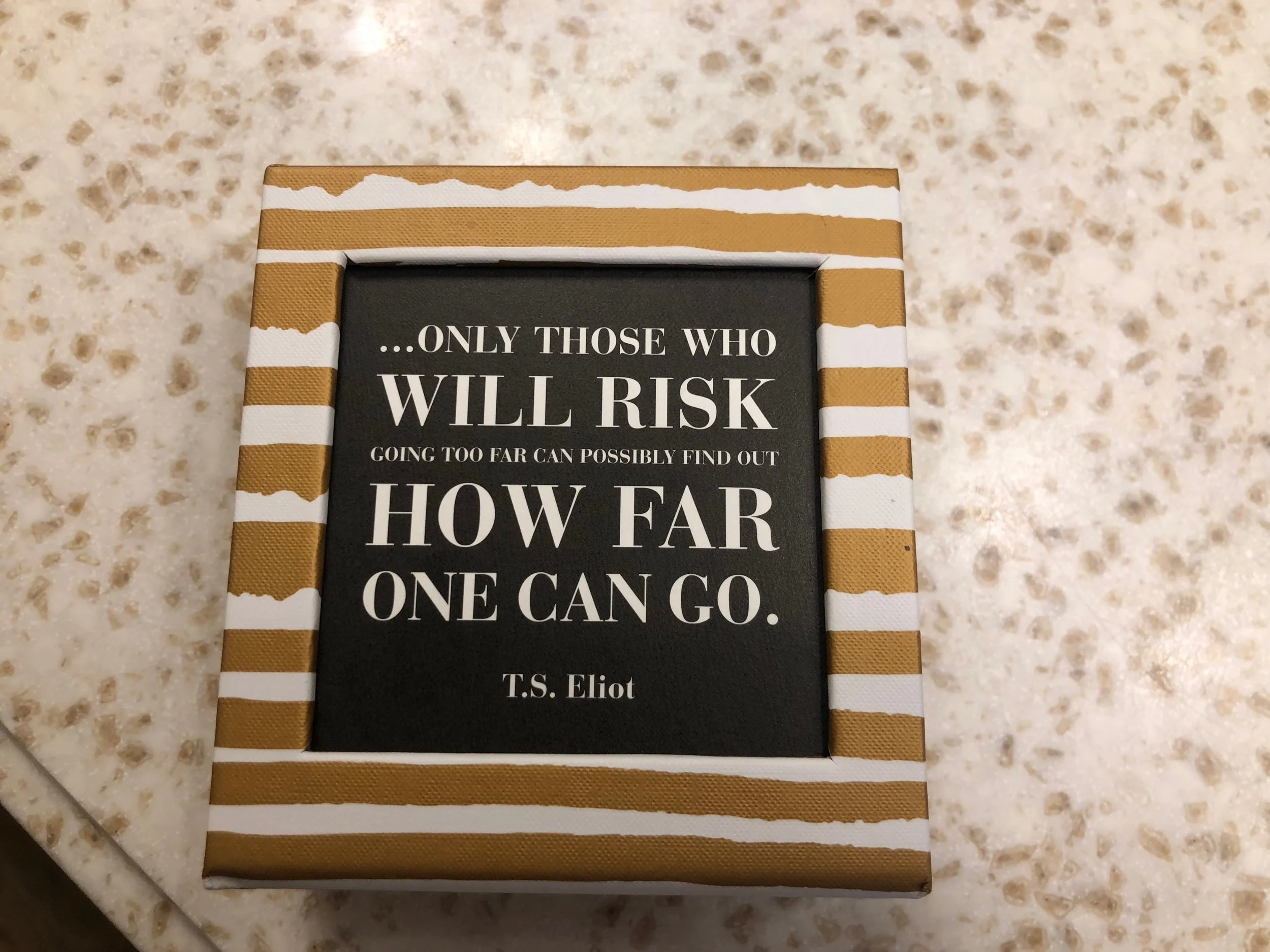 If this quote frame looks familiar, I gave this thoughtful pinch to Cybele for Hair Stylist Day . I bought one for myself too! The cards have quotes on both sides and the box is the frame so it takes very little space but looks great anywhere. 