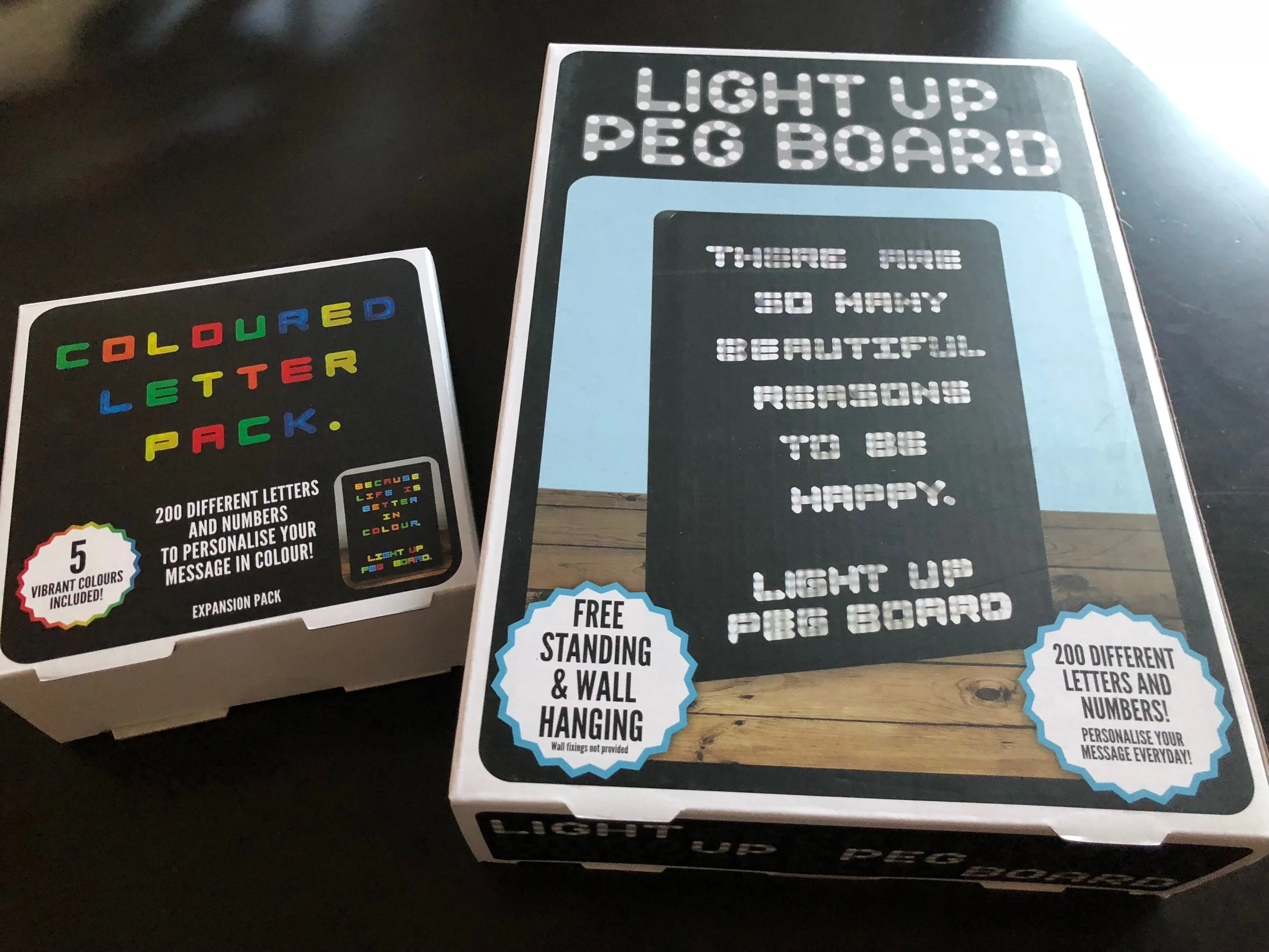 It’s a modern day Lite Brite! Instead of having to plug it in, it’s battery operated and can be hung on the wall. Classy!