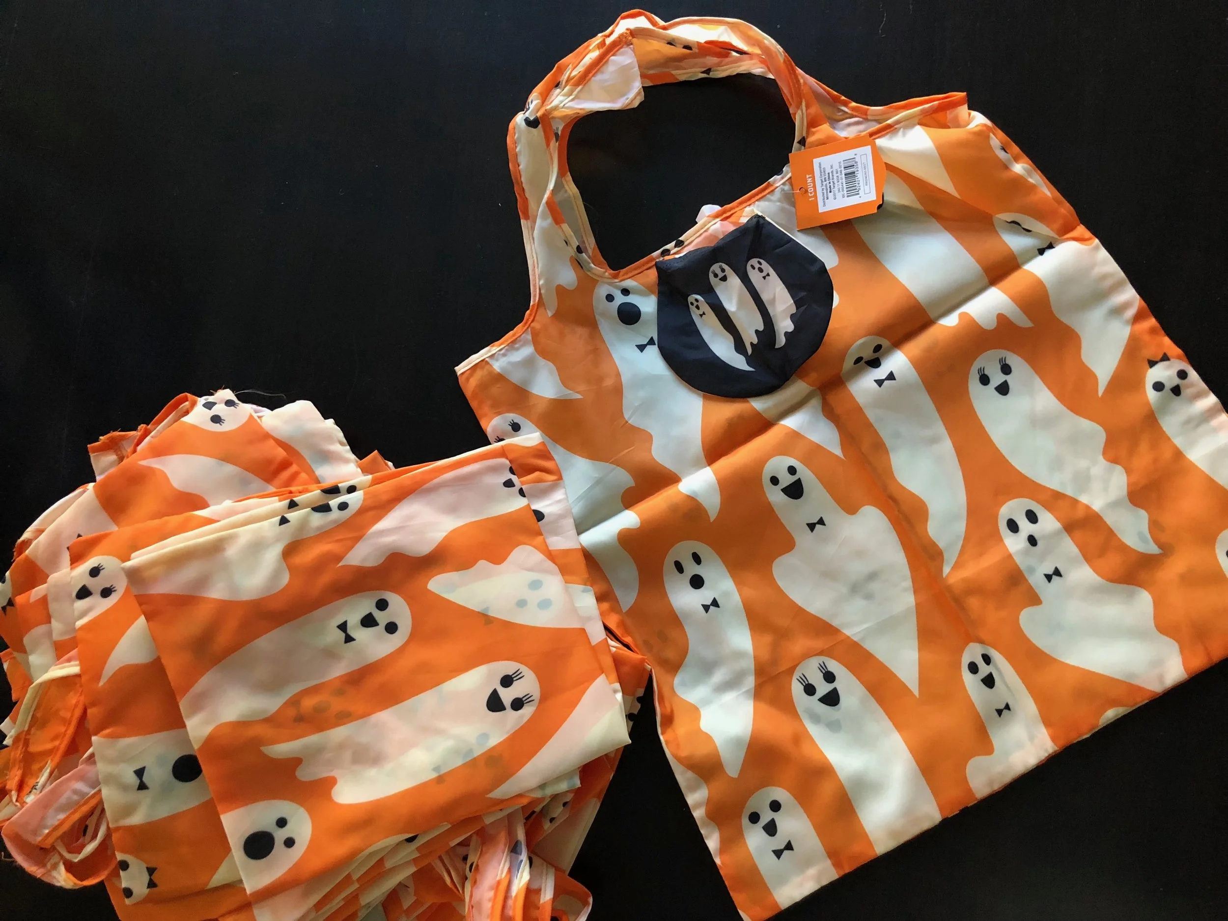 Re-useable Halloween-themed bags from Target. Most likely meant for kiddos to use for their trick or treat candy but adults can use for groceries too, right?
