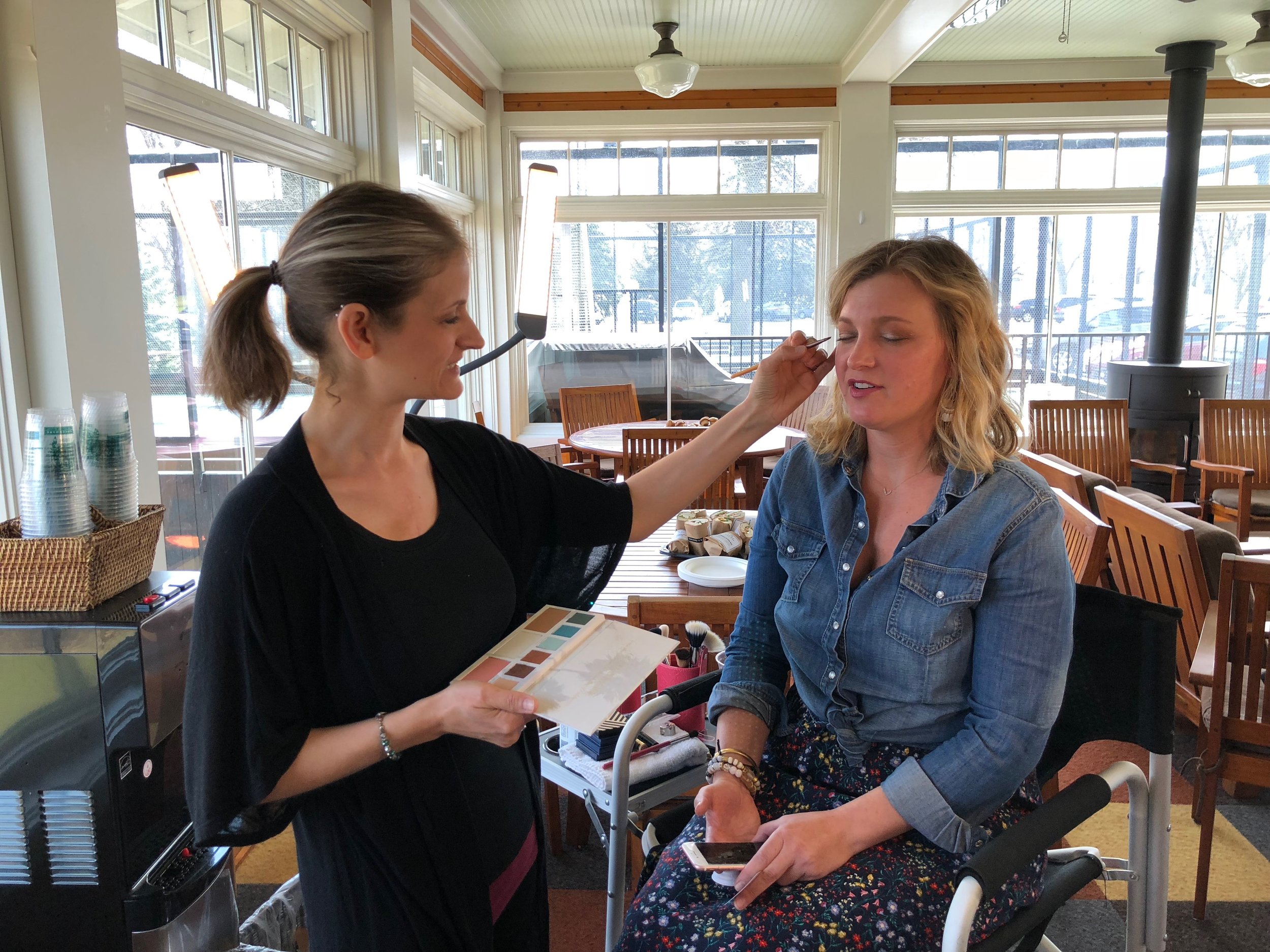 Here’s Wendy getting her complimentary make up session during the Beautycounter event I hosted with my friend Jan. I’m not sure how she has time, but she shows up to support me! I feel blessed.