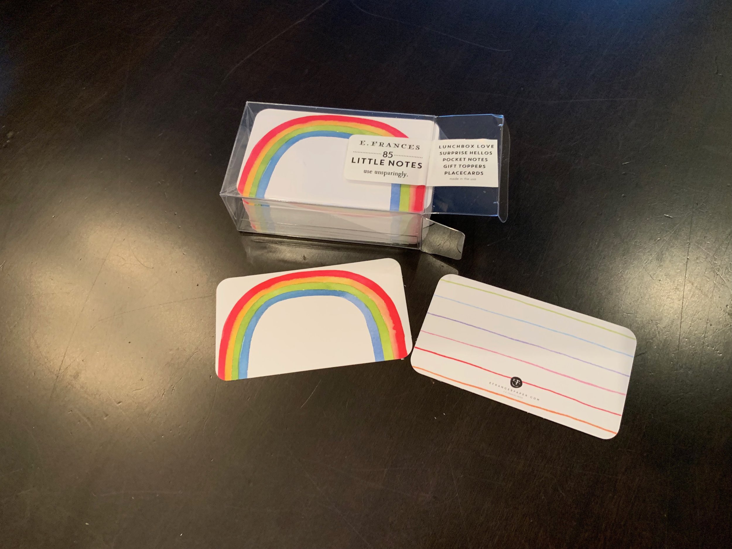 This is a stack of 85 cards by E. Frances Little Notes. I love how there is space to write a note on the back. The actual size is comparable to a business card. Believe it or not, I have to order another box - St. Patrick’s Day wiped out my supply!