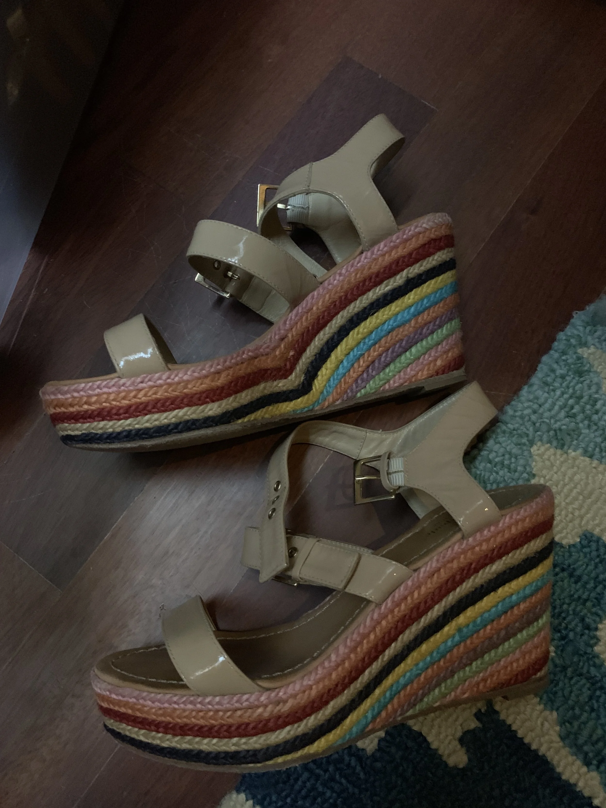 Even though these Kate Spade shoes are not the ROYBGIV colors -they’re still rainbows to me!