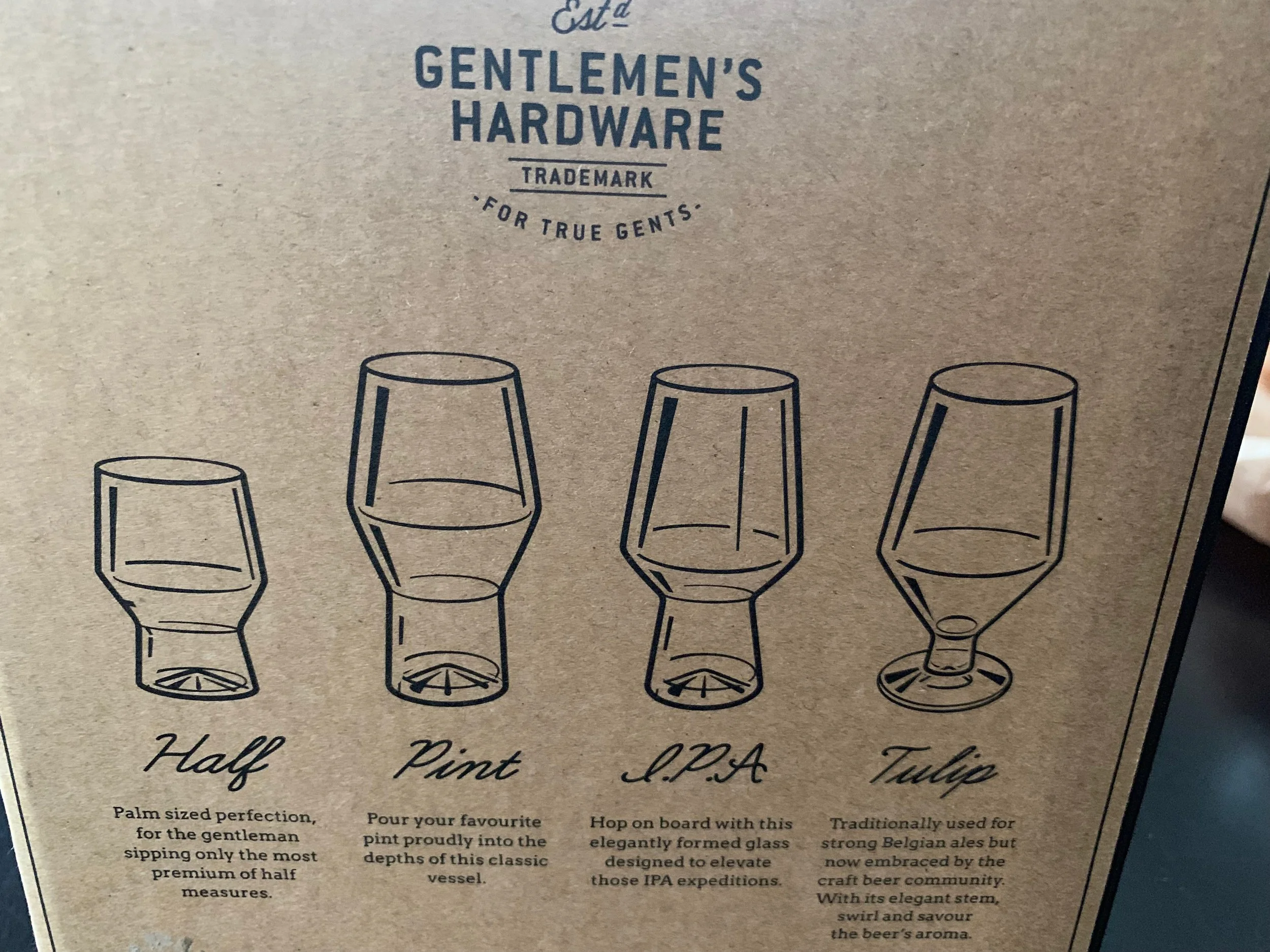 A set of craft beer glasses are essential for the beer connoisseur who will be celebrating on April 7th. Raise the appropriate glass! Patina: $29.95.