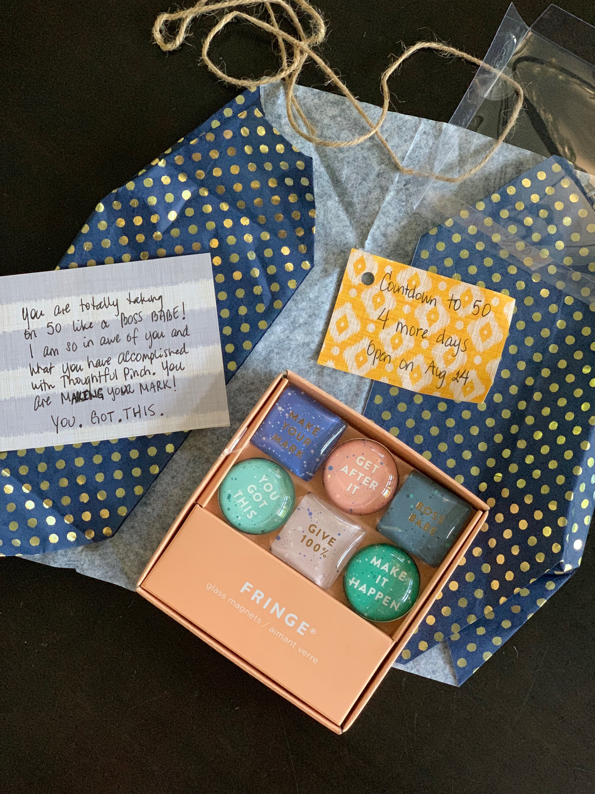 Gift #4 - Magnets: Boss Babe - Make Your Mark - if these don’t motivate me, what will?