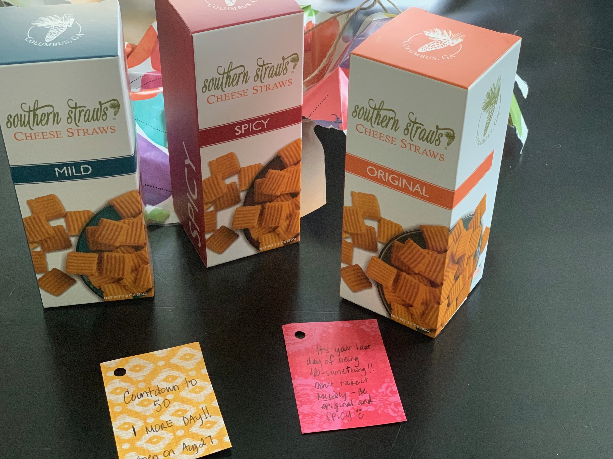Gift #8 - My faves - Southern Straws, a tradition that started years ago! Great flavors. I love the new size - it will help me control myself. Lol.