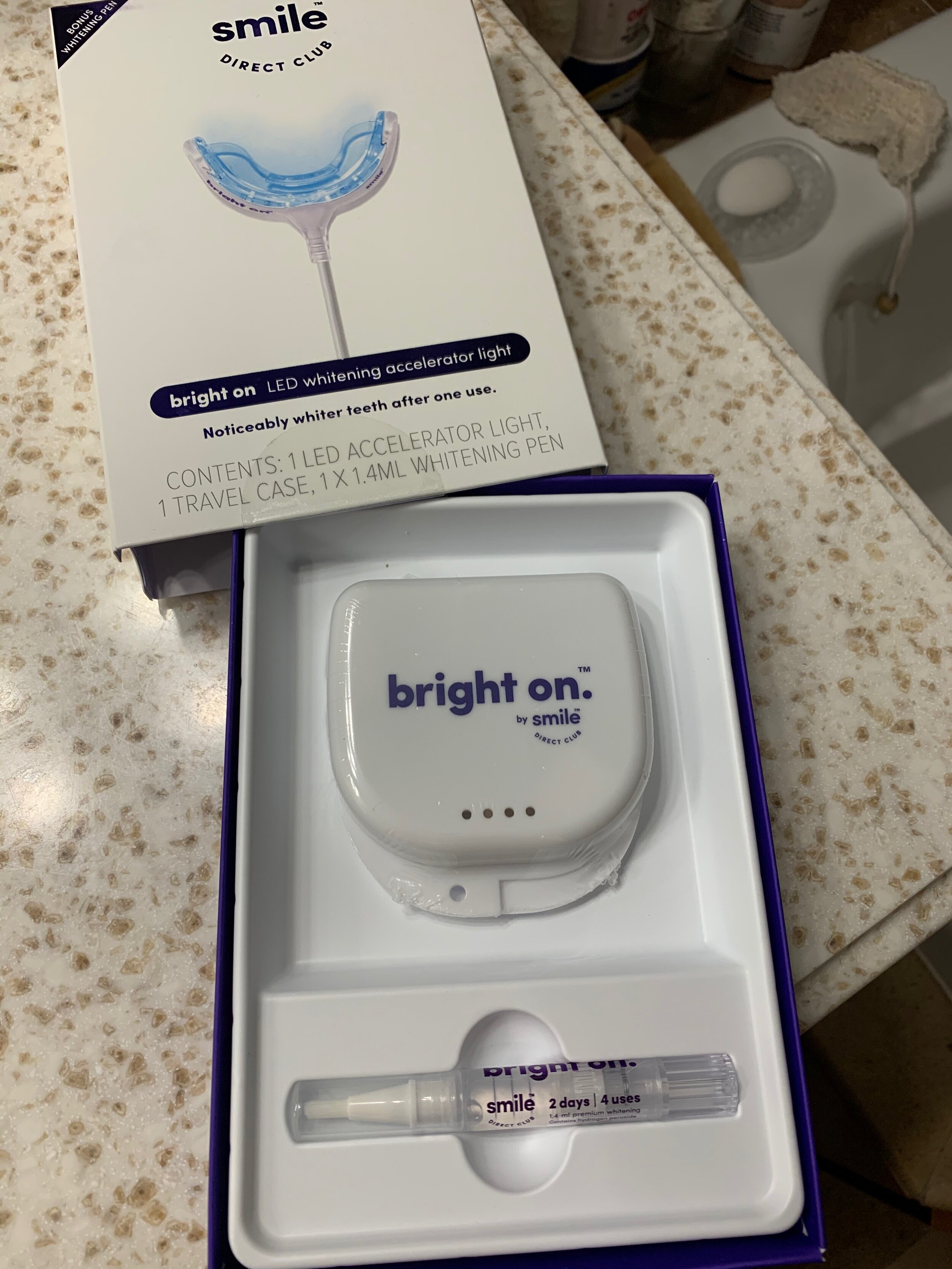Smile Direct Club gave me this free whitening kit but I haven’t used it yet because I want to use AP24 first! See below.