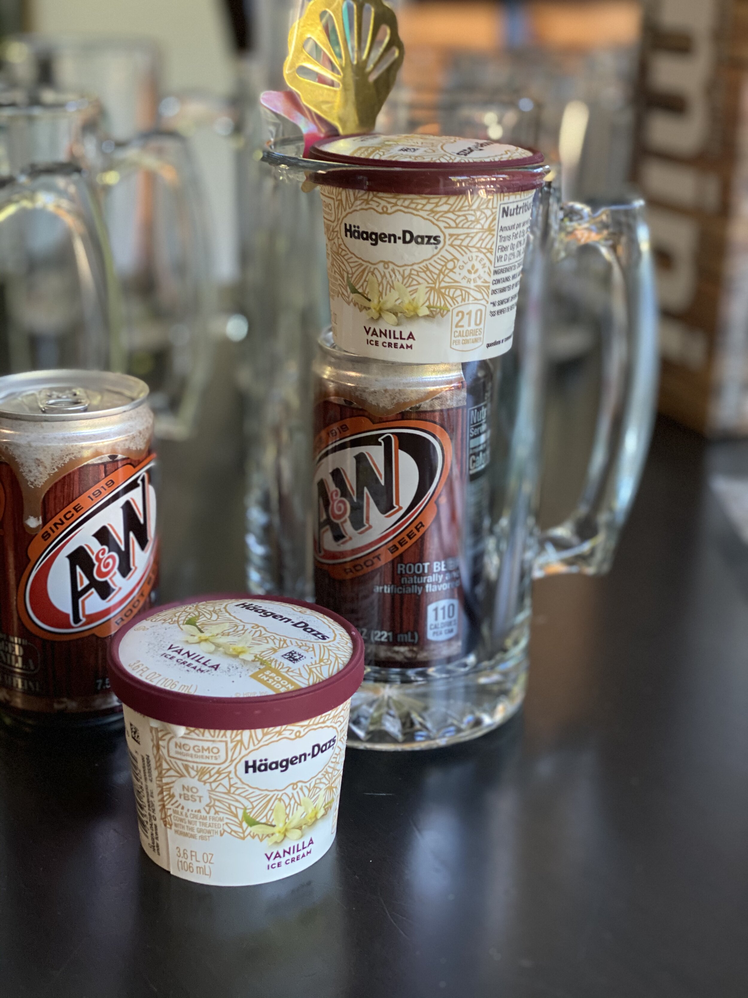 #6. Minis - This version of a root beer float pinch is my fave. The presentation is a mini can of A&amp;W root beer and a mini container of Häagen-Dazs vanilla ice cream inside a giant mug. Add some fun straws and a gift tag.  Basic but I think it’s…