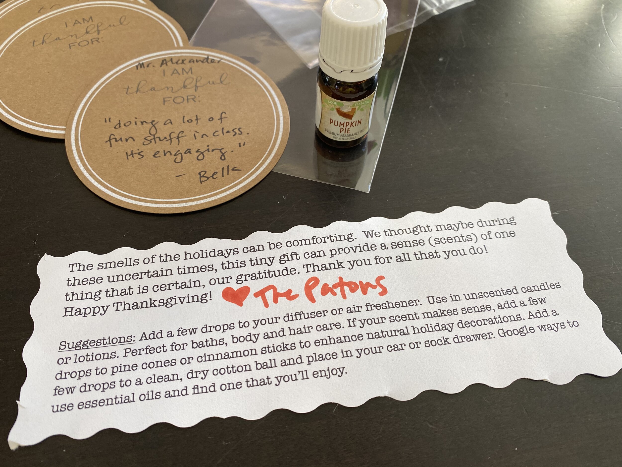 The kids told me something specific that they were grateful for about each teacher and I transcribed their thoughts onto these cute cards.&nbsp; To specify that Mr. Alexander’s class is engaging, will give him feedback that he is on the right track.…
