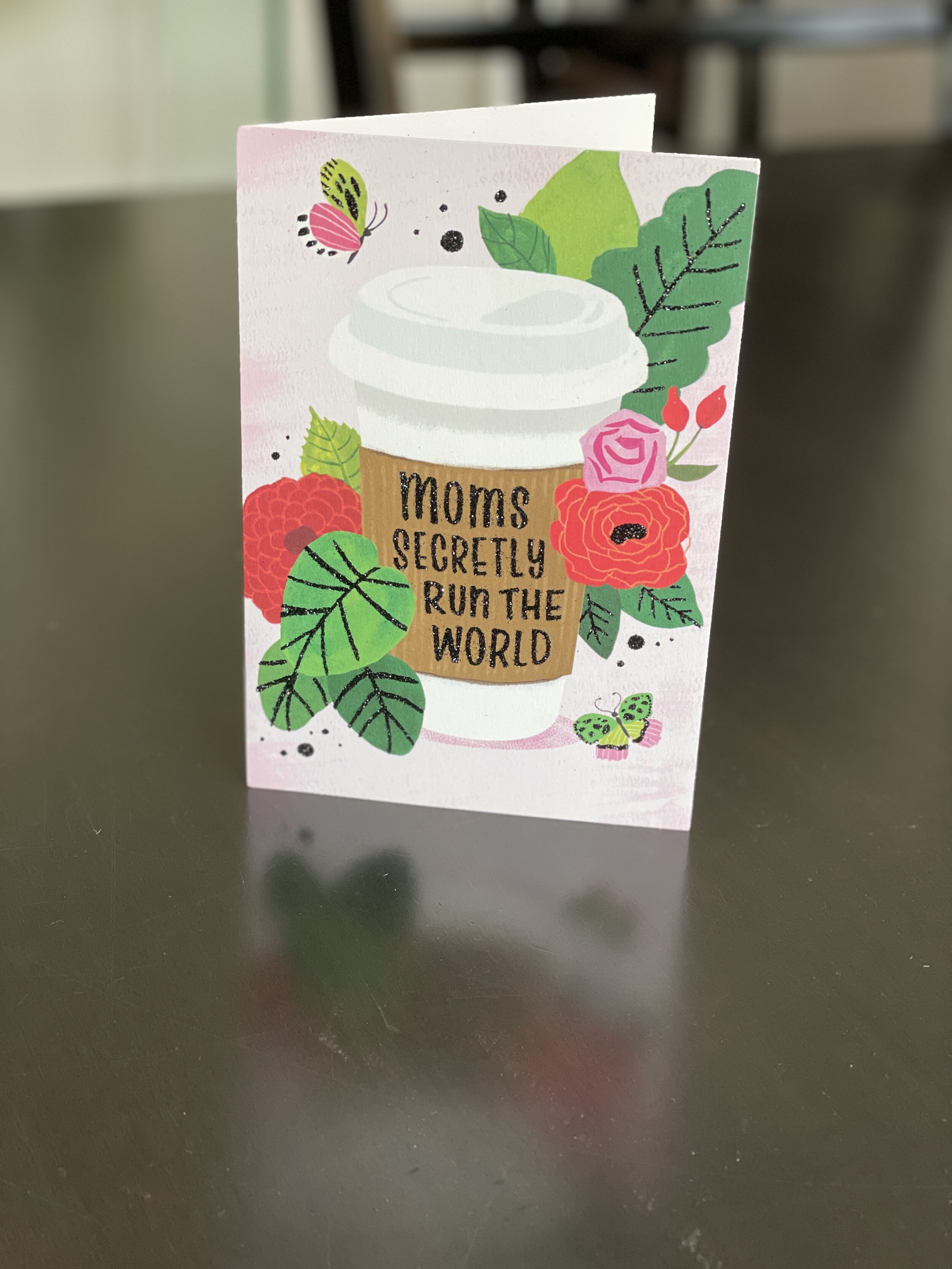 This card was a thoughtful pinch from my friend Klaudette. Can you see the sparkly glitter?