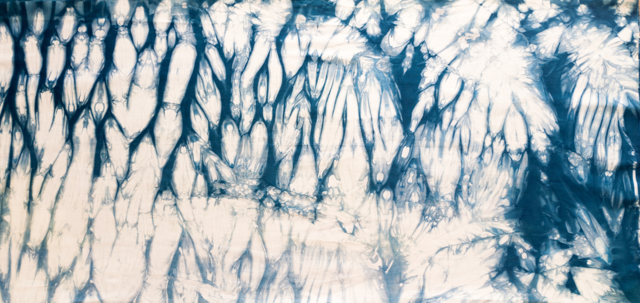 hand dyed indigo shibori lagom