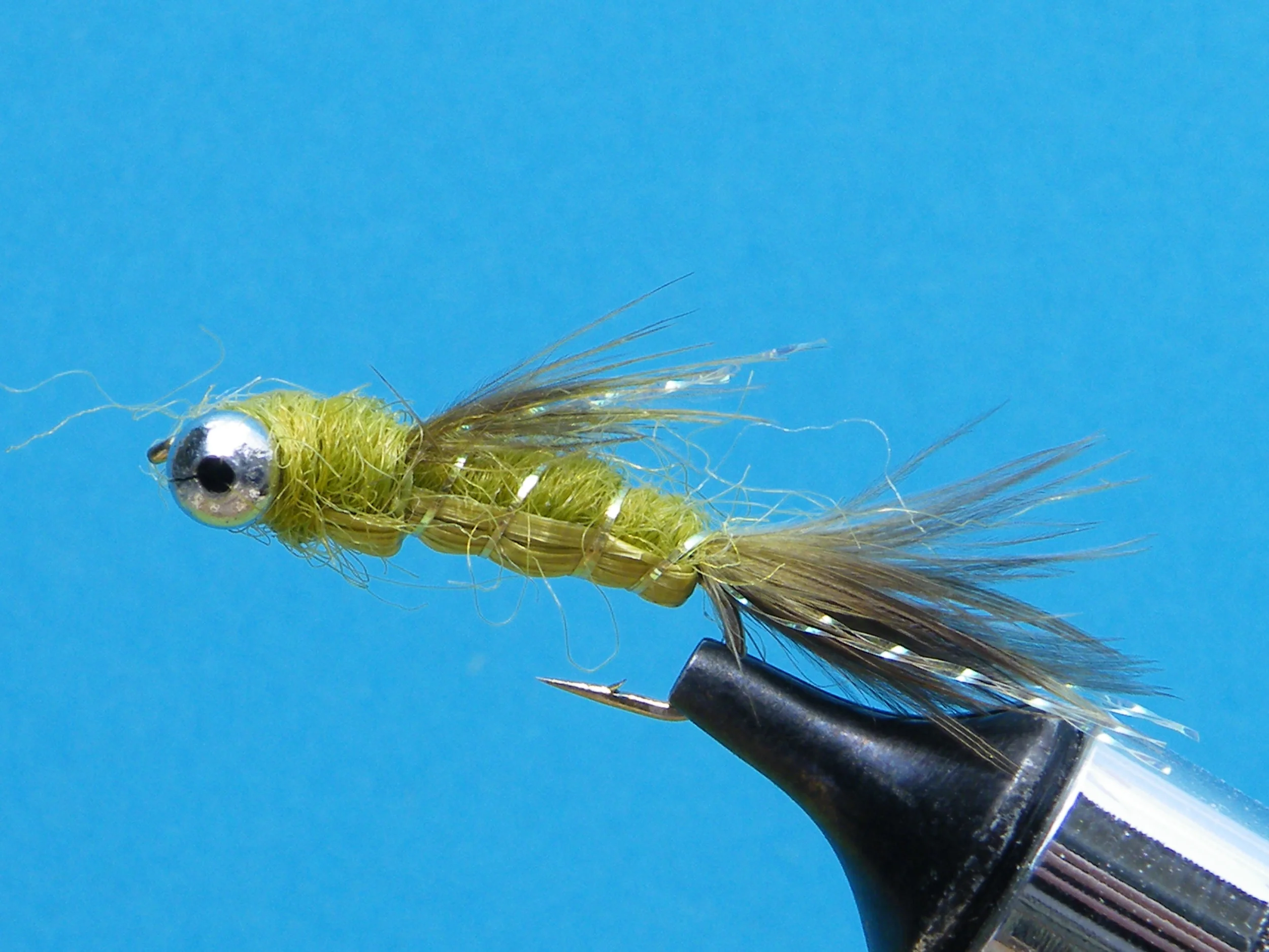 DSCF5633 Improved Olive Damsel Fly Nymph Bead Head.JPG