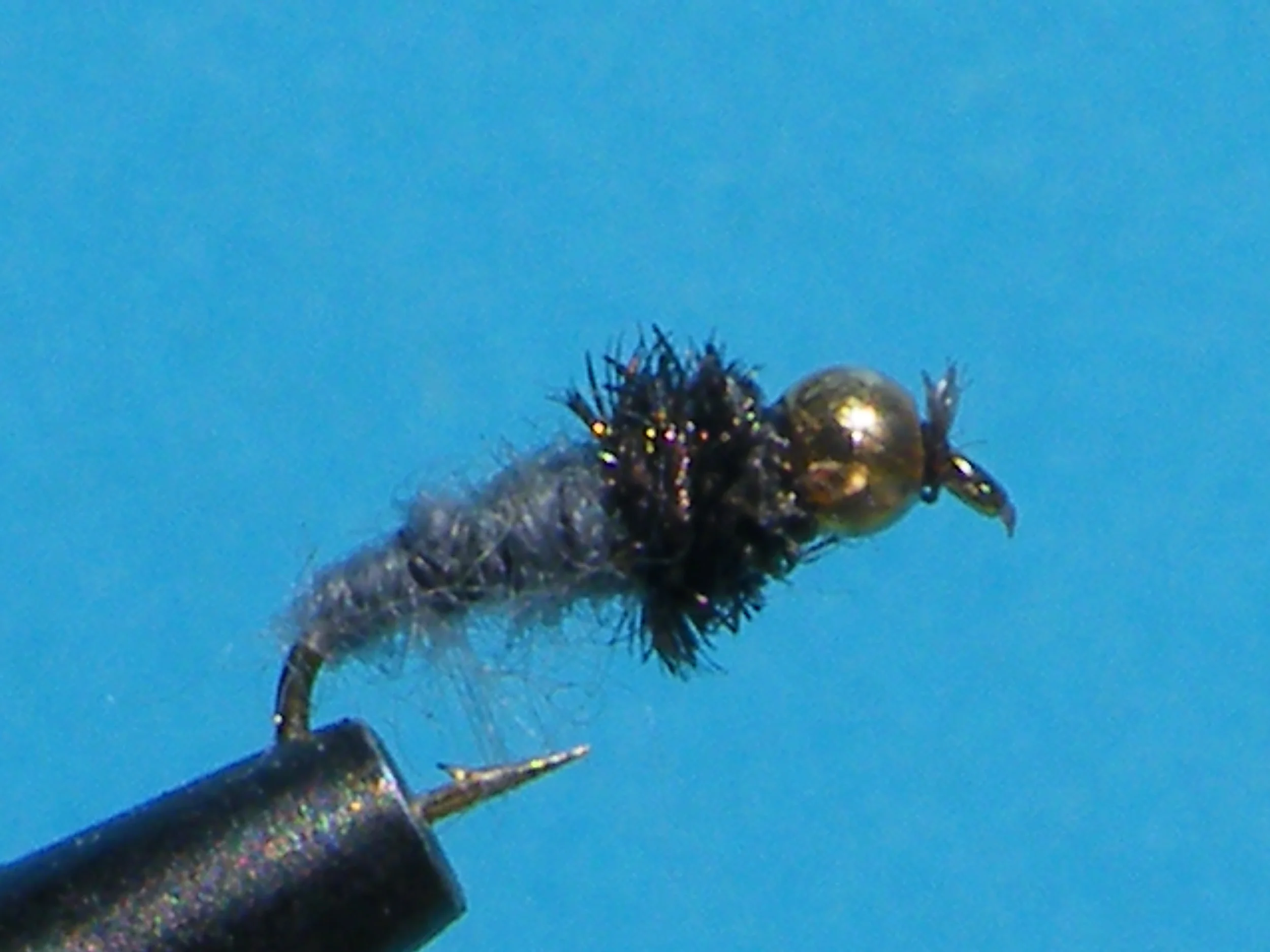 GREY MIDGE NYMPH BEAD HEAD DSCF5843.JPG