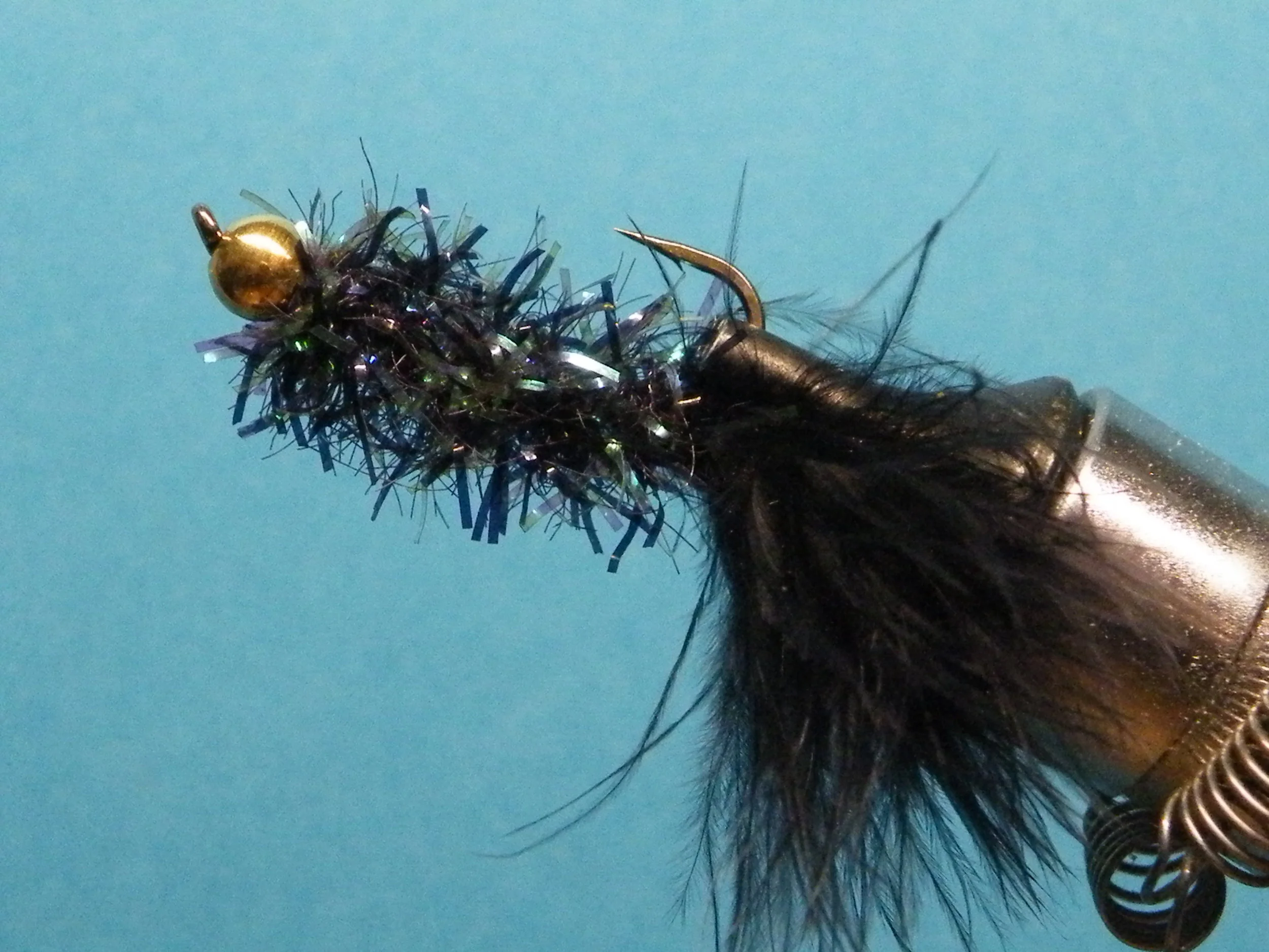 BLACK SPARKLE LEECH BEAD HEAD.JPG