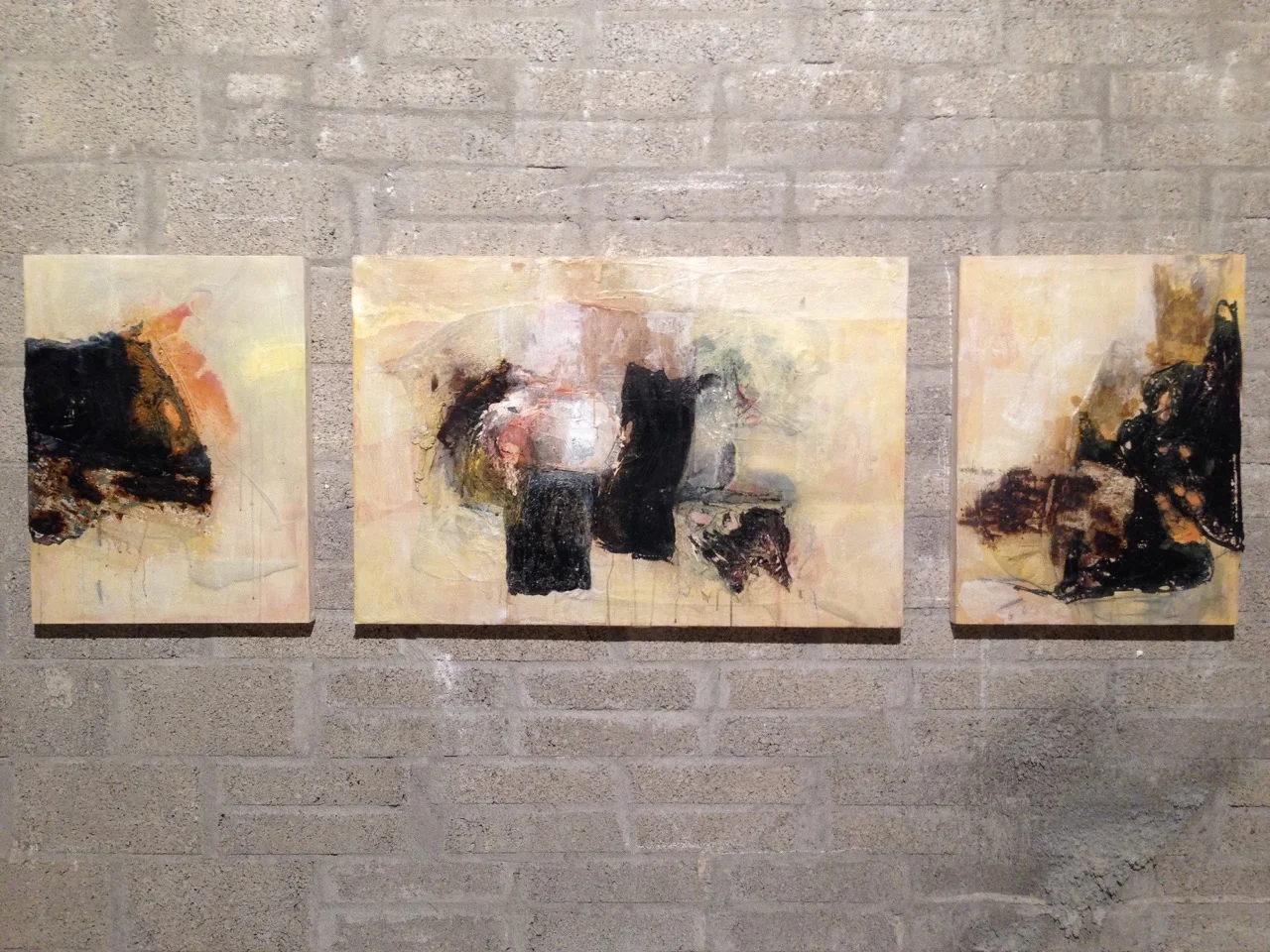 120cm x 350cm, mixed media on board including silage foil 2014