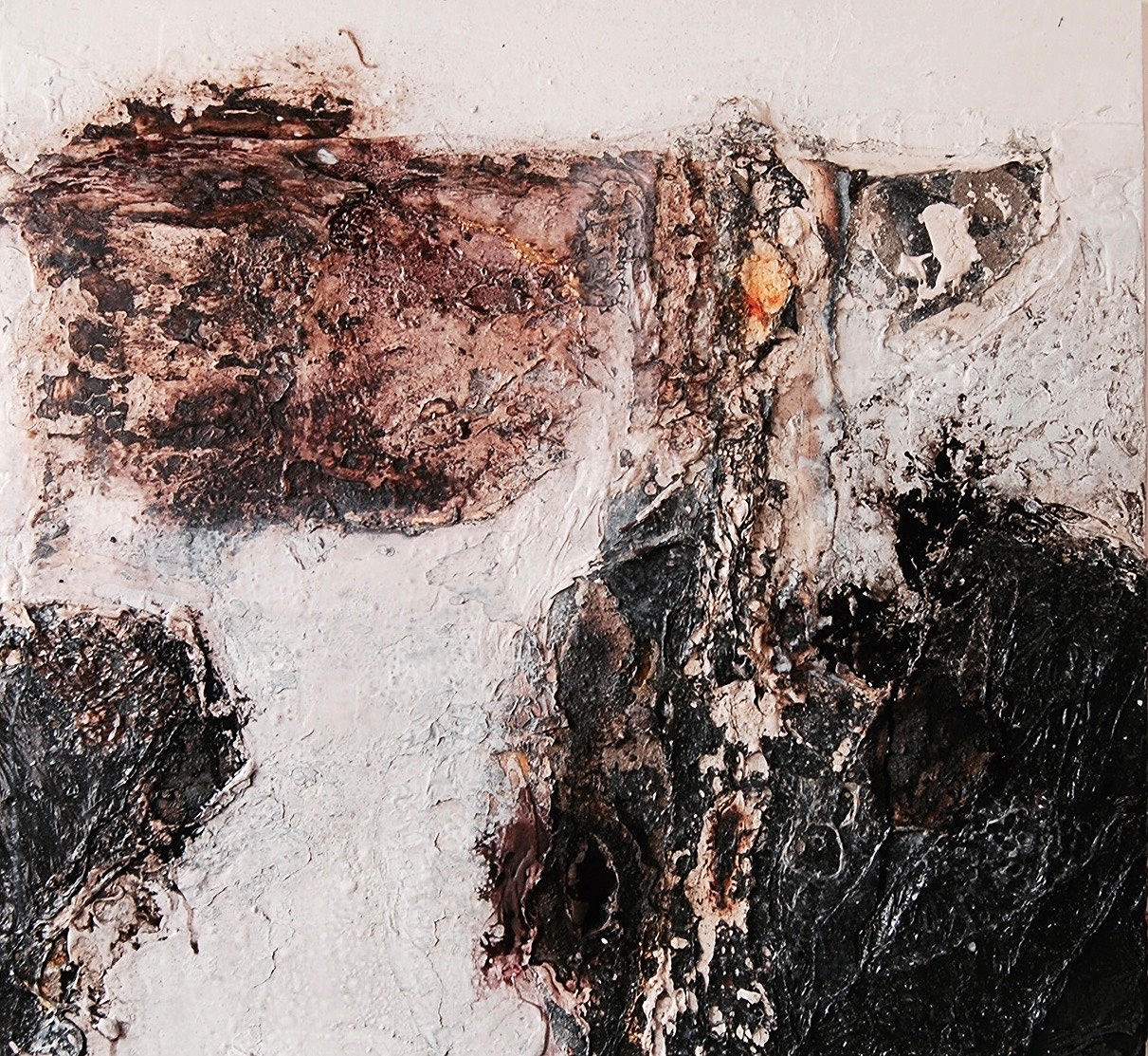 Littoral Series 2015, mixed media on board, 60cm x 60cm (sold)