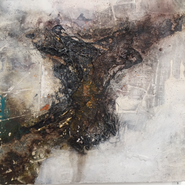 40cm x 40cm, mixed media on board