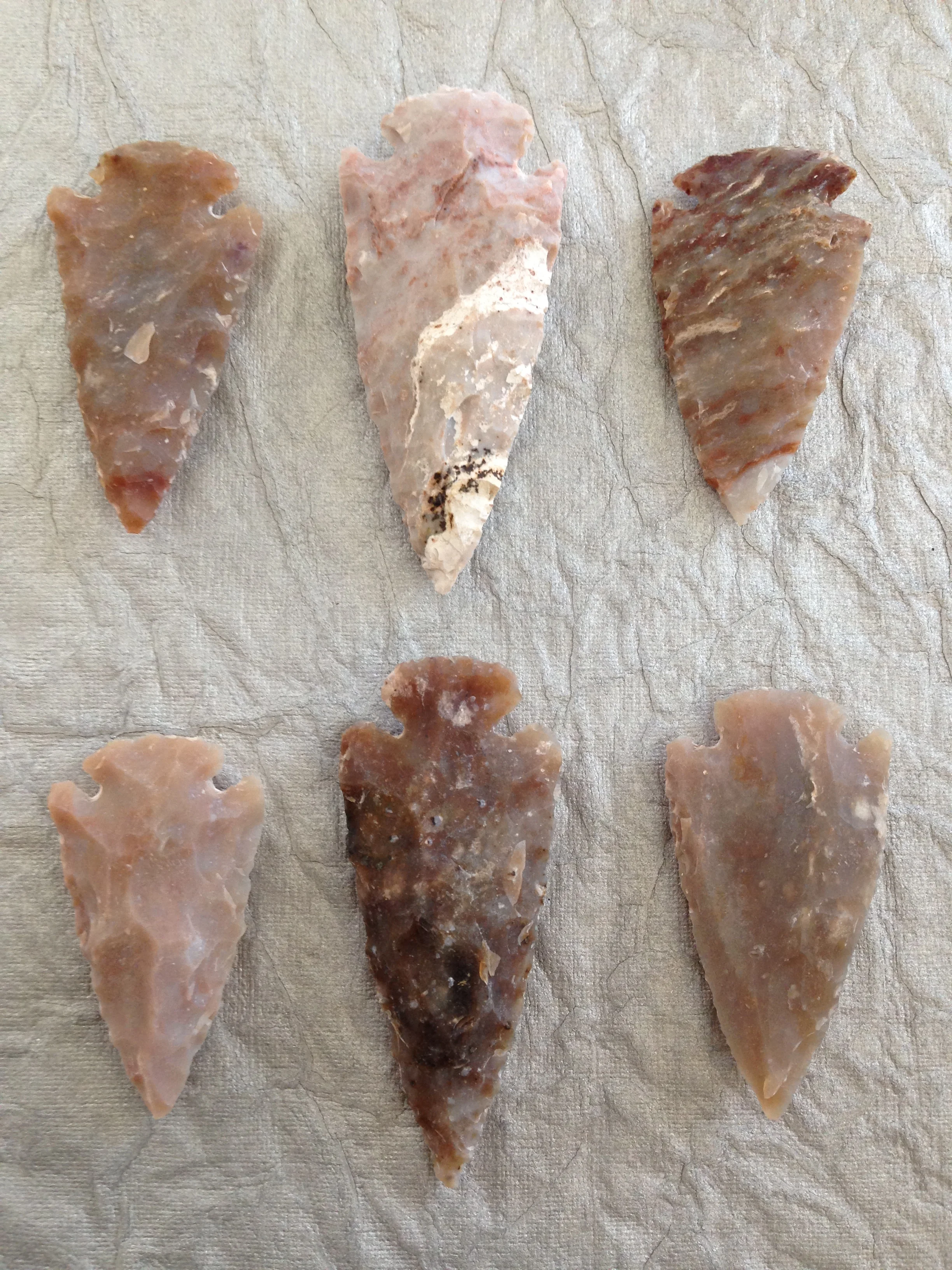Carved Stone Arrowheads