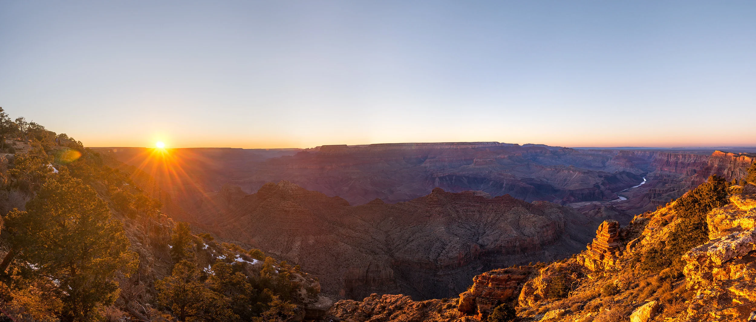 Sunset from Desert View on the South Rim of the Grand Canyon.