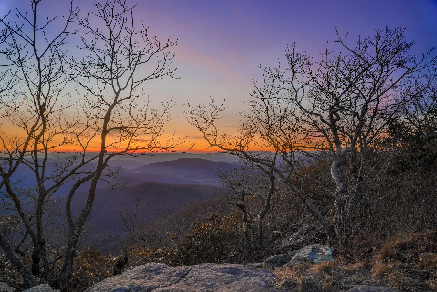 Blood Mountain at sunset.