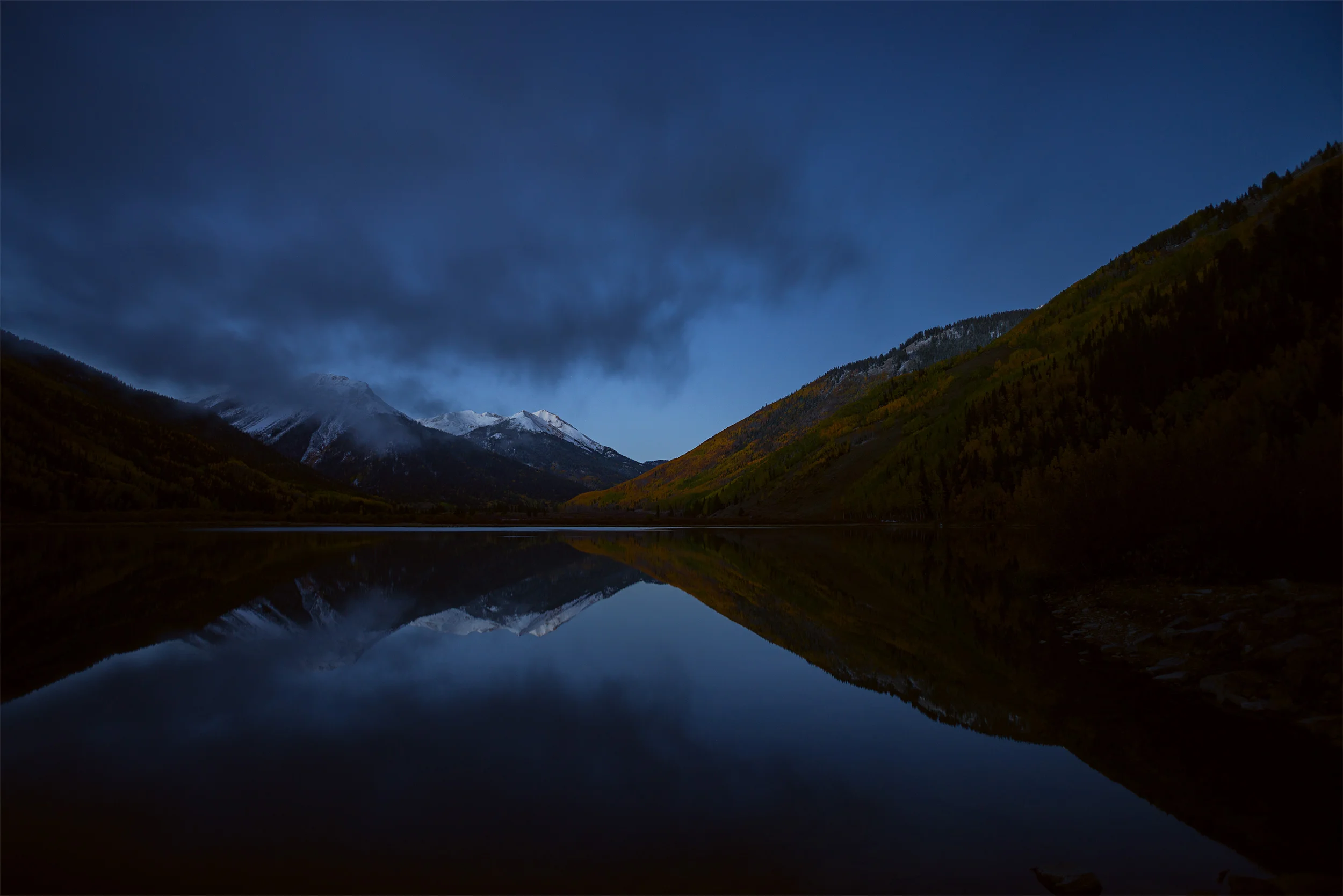 Crystal Lake, just before sunrise.