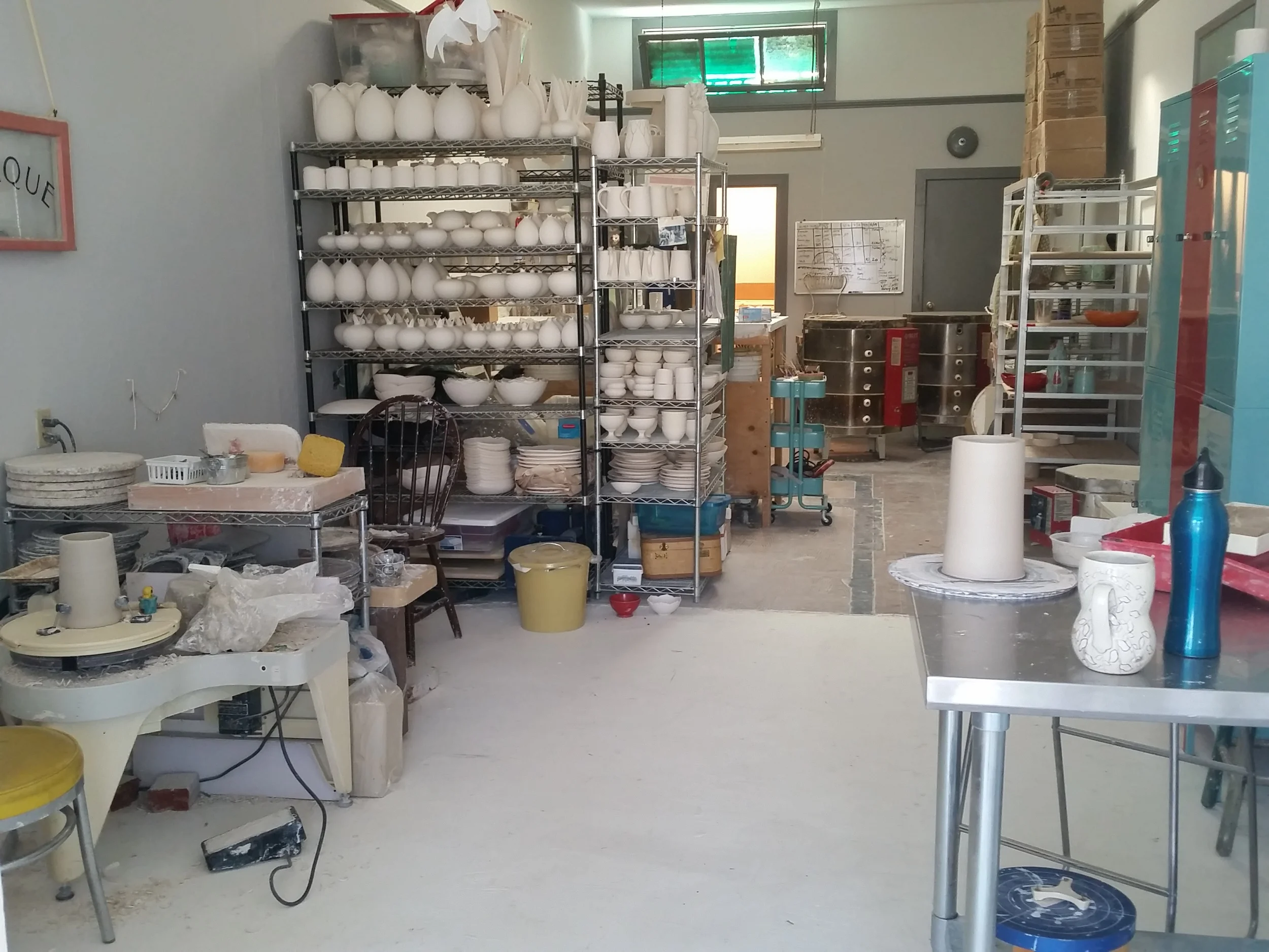 My sister's ceramic studio.