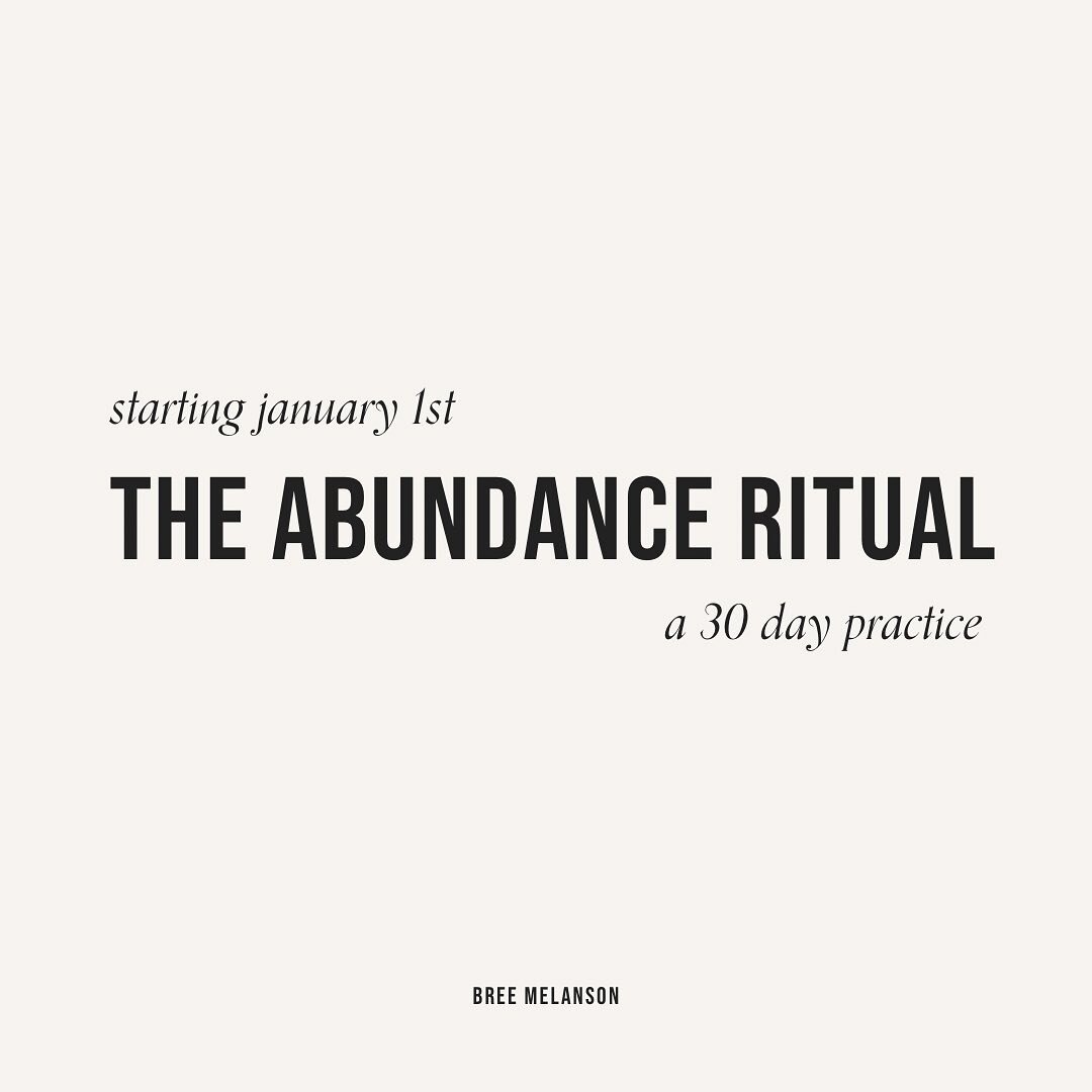 All new abundance ritual ✨ You can start *any* time but we&rsquo;ll be creating momentum on the 1st. Only $50 until 1/1 *and* I&rsquo;ll be announcing a free live class this week for participants. This is easily valued at $250!