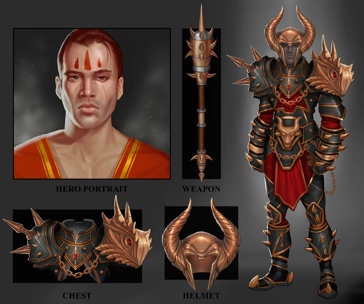 Spikey Warrior - Character Design (Video Game)