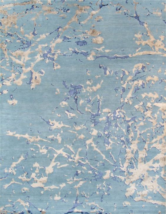 Pasargad Modern Hand-Knotted Blue Area Rug, found here