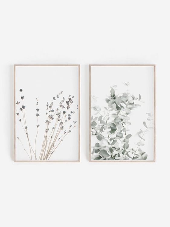 HEARTSinCOLORS Lavender and Eucalyptus prints, set of 2, found here