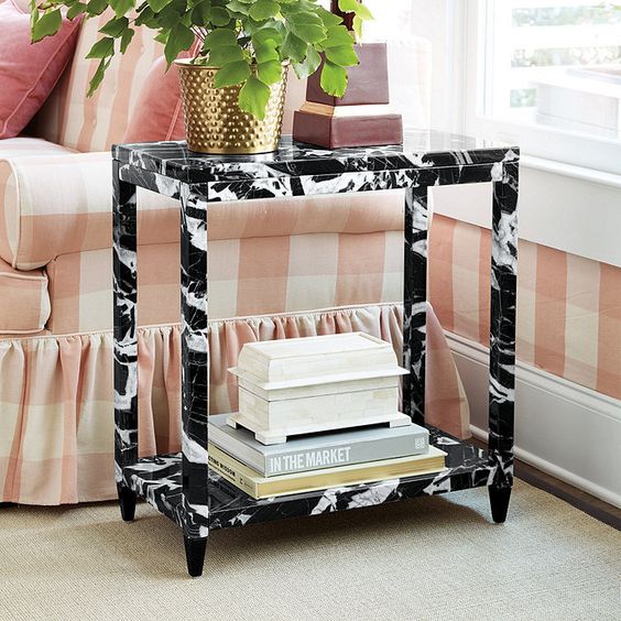Miles Redd Faux Marble Side Table, found here