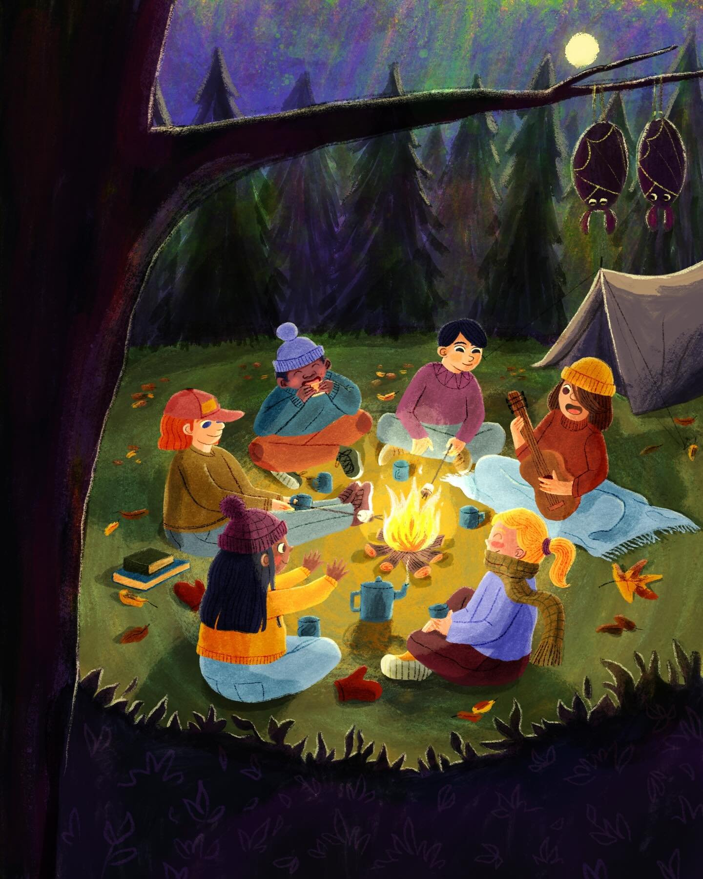 How about one last campfire before the really cold weather is here? 

@ludding
#luddingtoncreatives 
#campfire #autumnweather #november #coldweather❄️ #camping #thanksgiving #friendsforlife❤️ #illustration #illustrators #kidlitart #kidlitpostcard #ch
