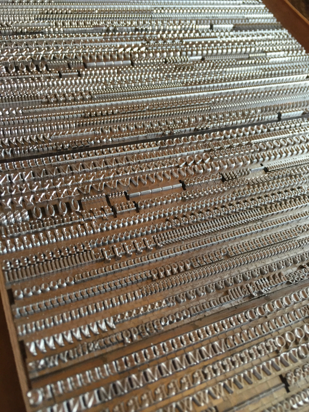 Brand-new metal type, cast last winter for St Brigid Press by Michael & Winifred Bixler in NY.