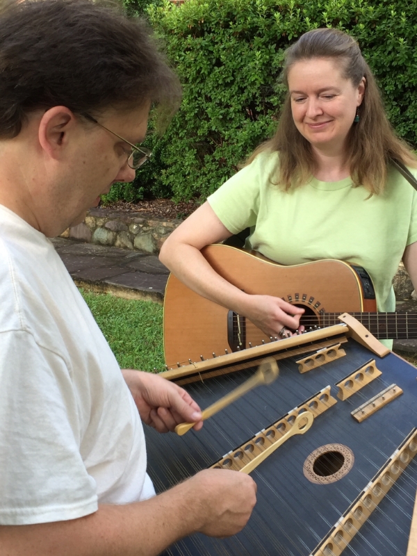 Playing traditional Appalachian & Celtic tunes with my band mate, Jim Plitt, in our duo Confluence .