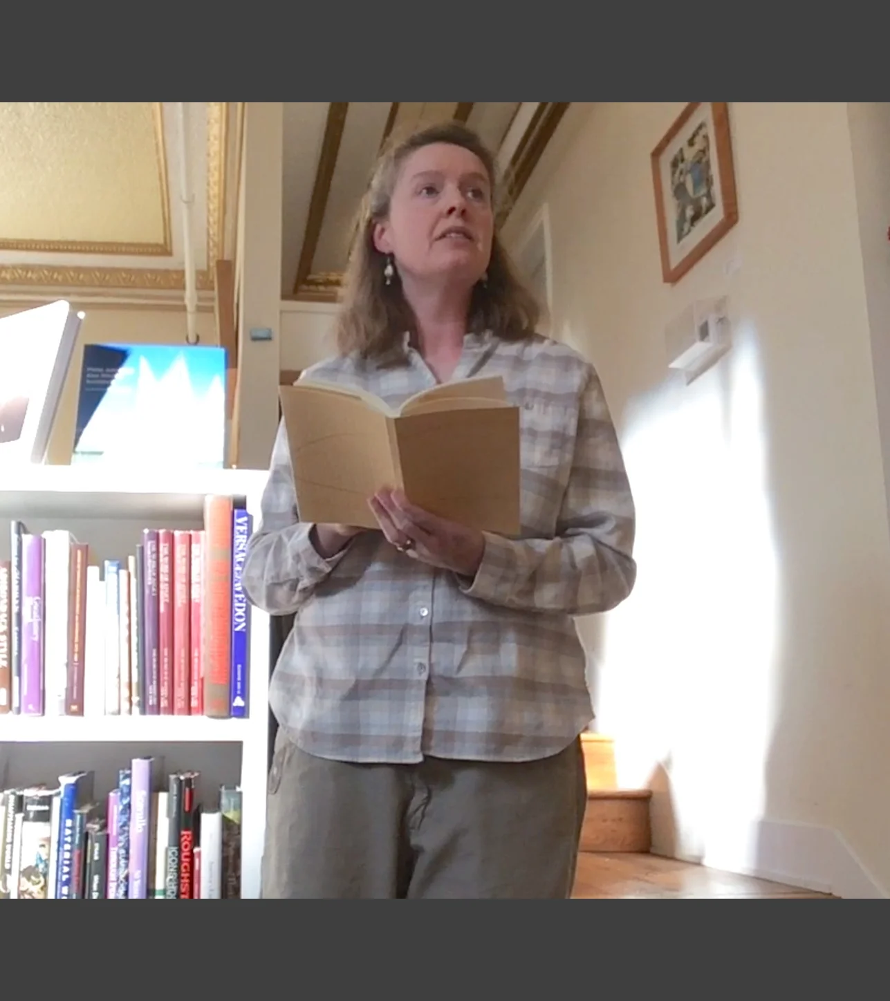 Poet Emily Hancock reading from The Open Gate at the book launch. 12/3/17