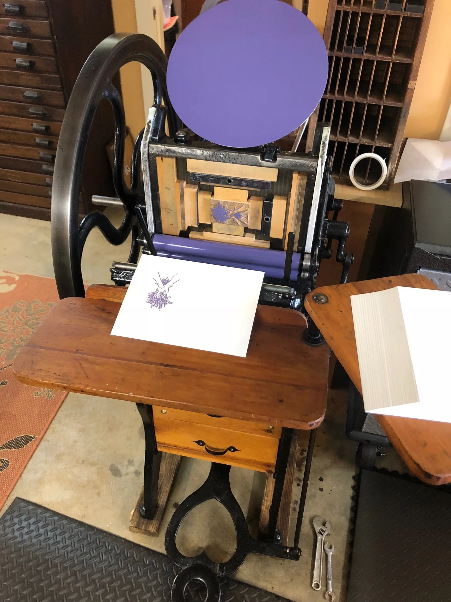 Printing the Linocut.jpg