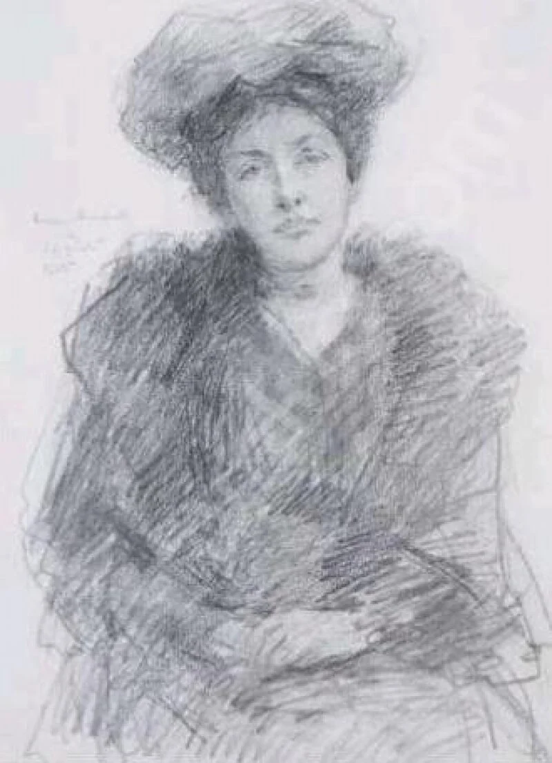 24 Elizabeth Yeats, by brother or father? John Yeats.jpg