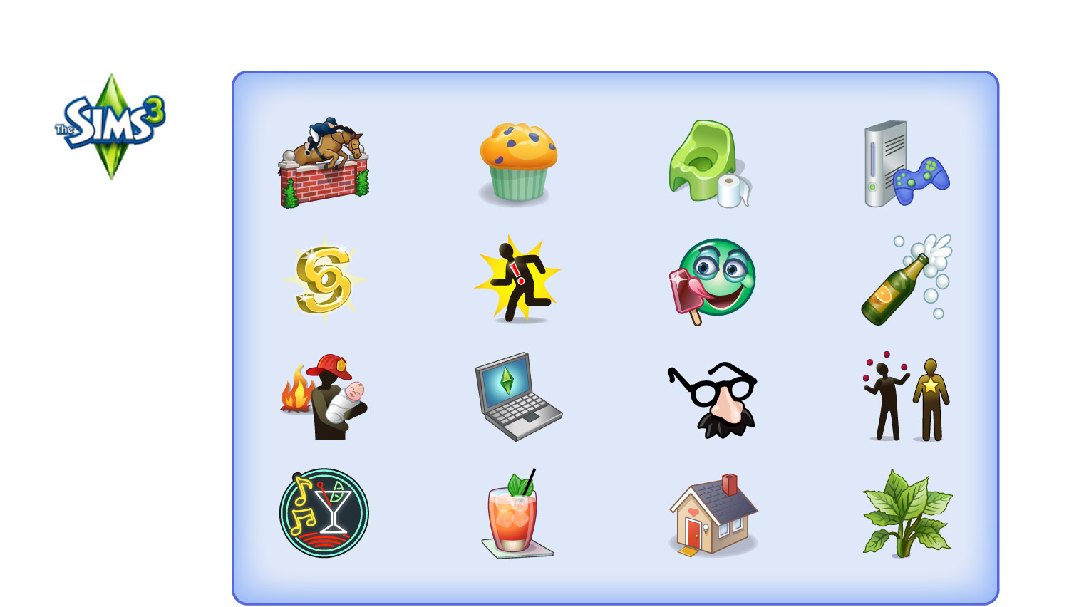 Icons for EA Games' Sims3