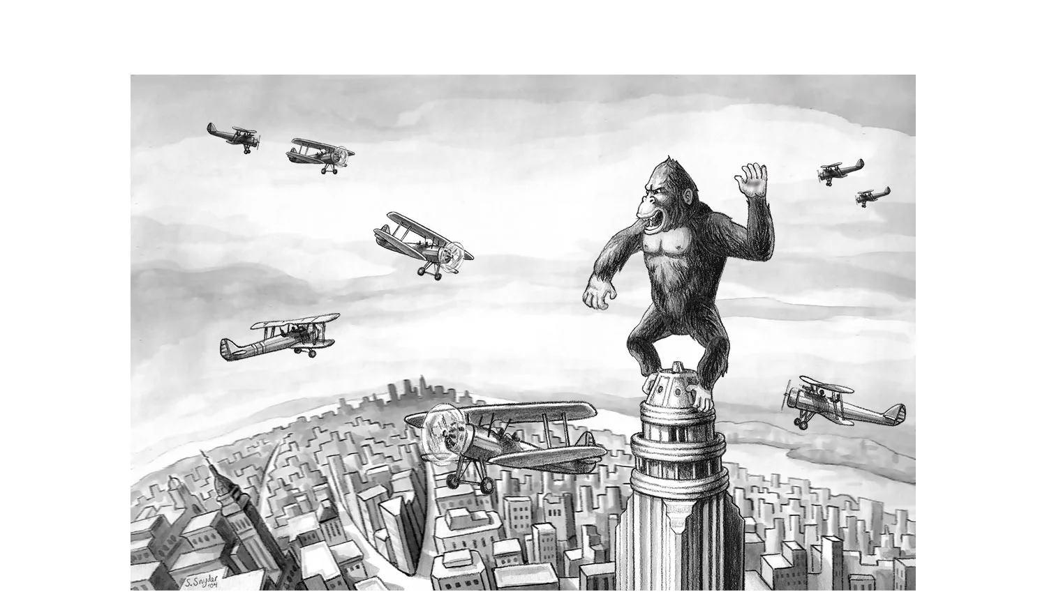"Kong NYC" art for animation for Mascari Warner Dinh Architects