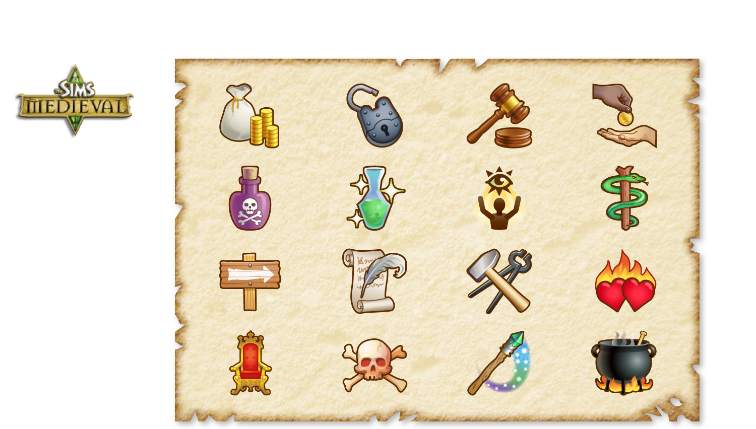 Icons for EA Games' Sims Medieval