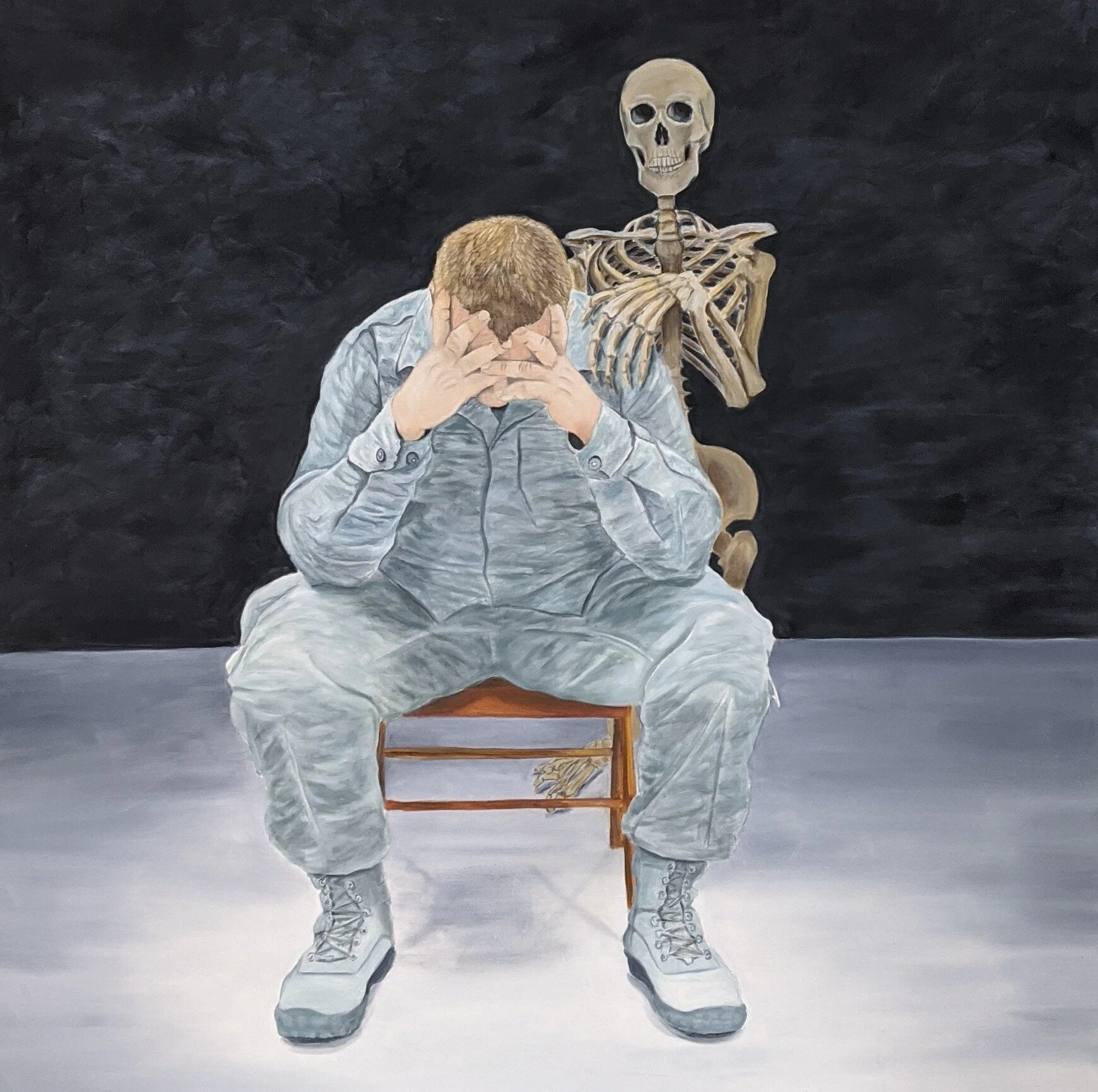 "Succumbing," 2014, oil on canvas, 48 x 48