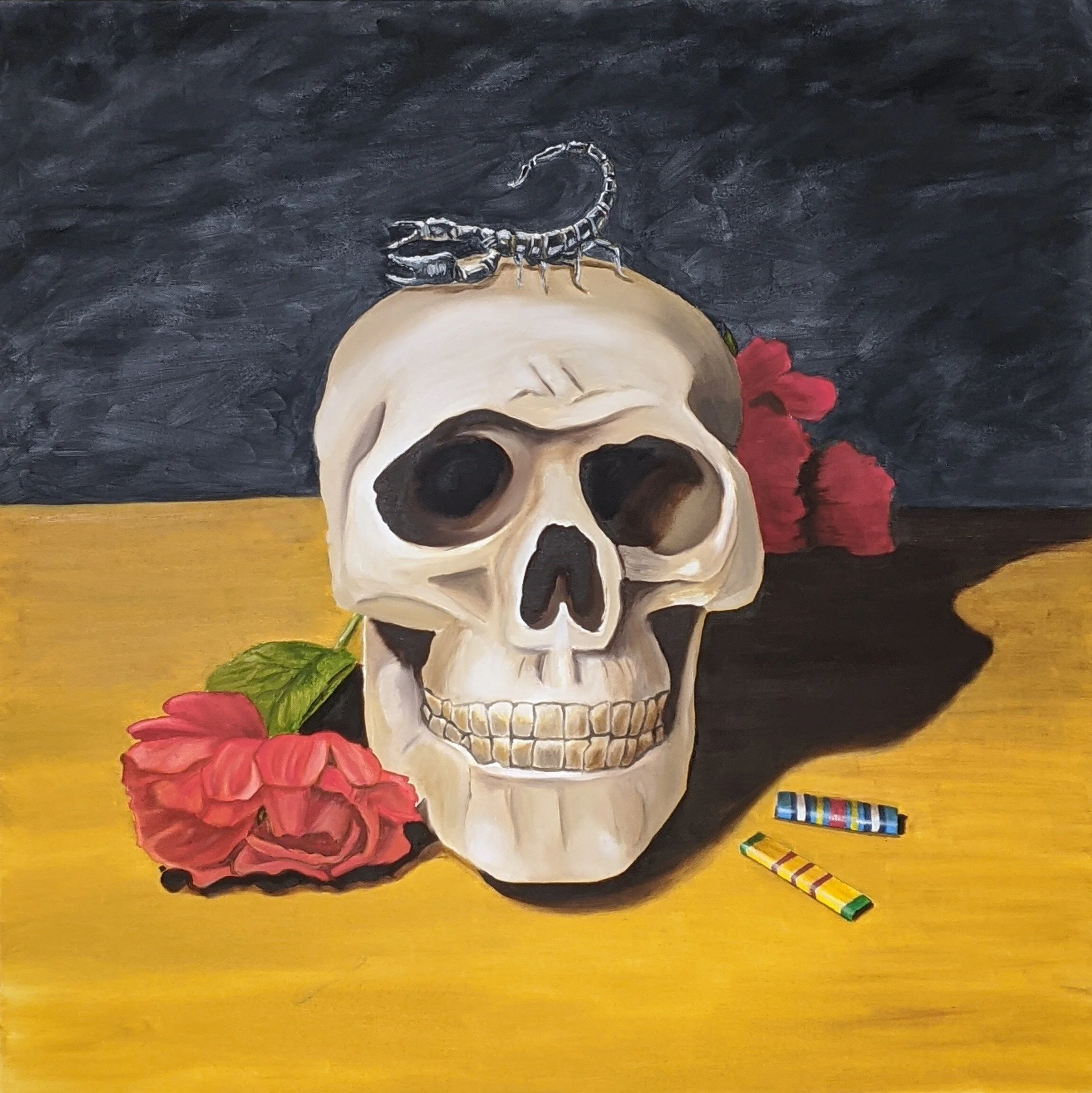 "Retribution," 2016, oil on canvas, 36 x 36