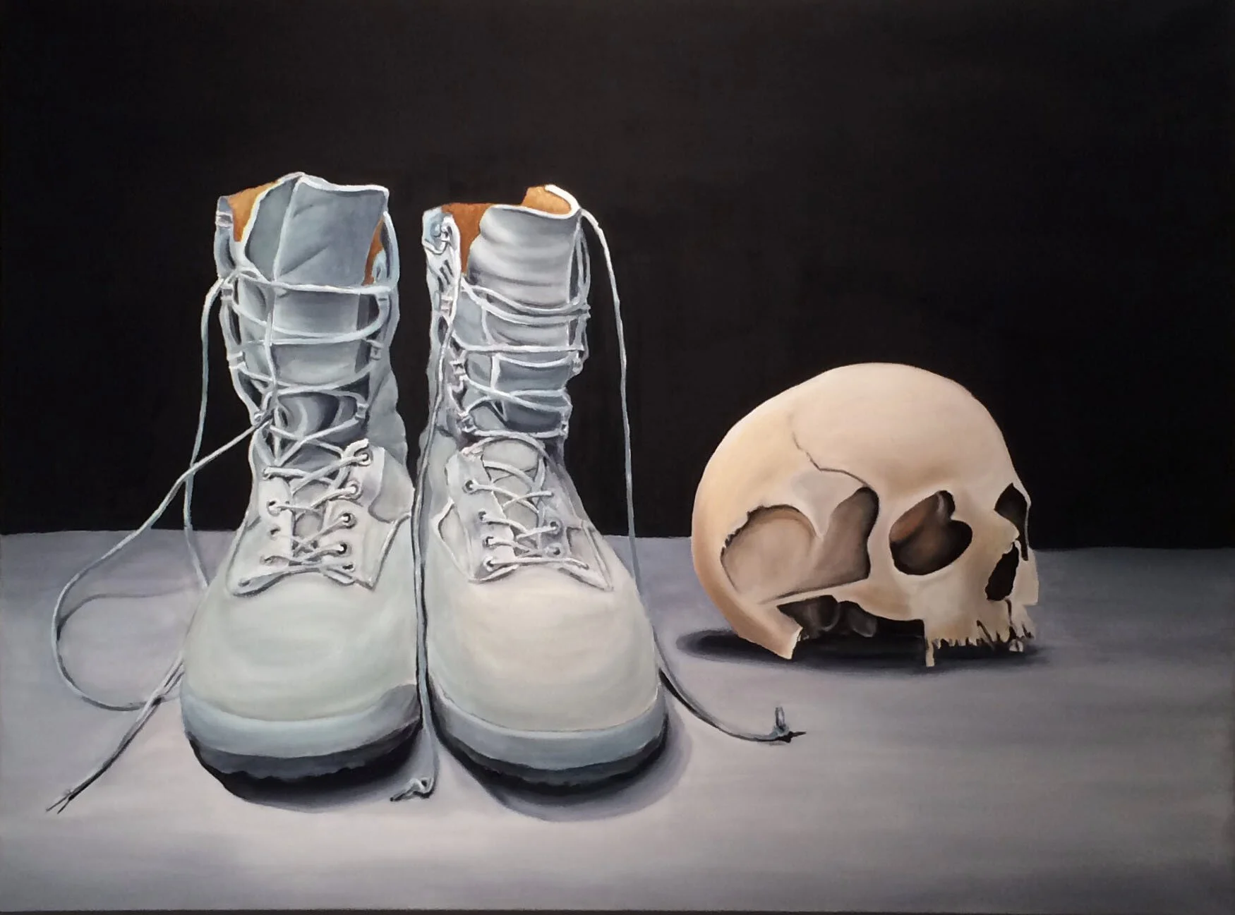 "Spent," 2014, oil on canvas, 30 x 40