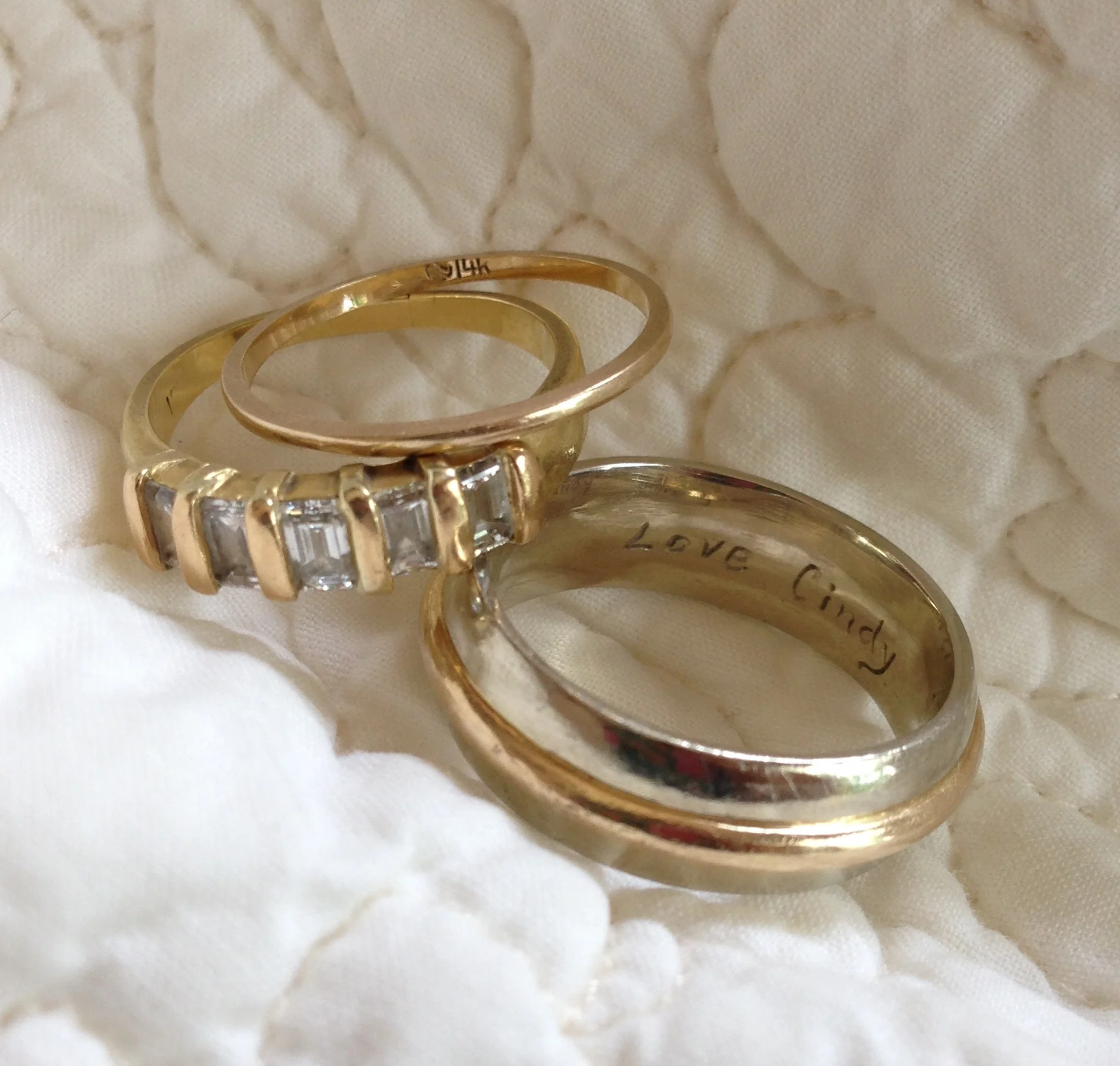         "With this ring, I thee wed."  In honor of our 33rd wedding anniversary on June 5, 2015.