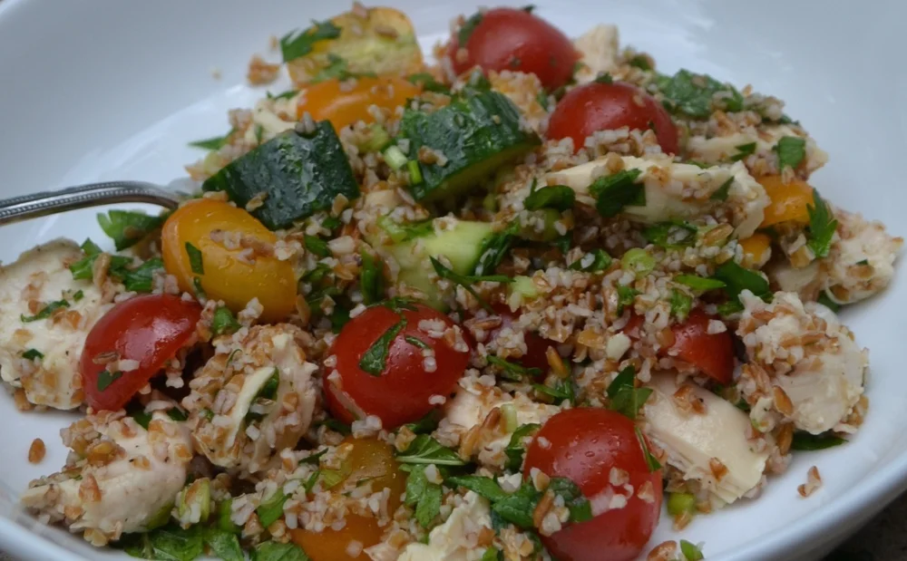 Tabbouleh Salad with Roasted Chicken